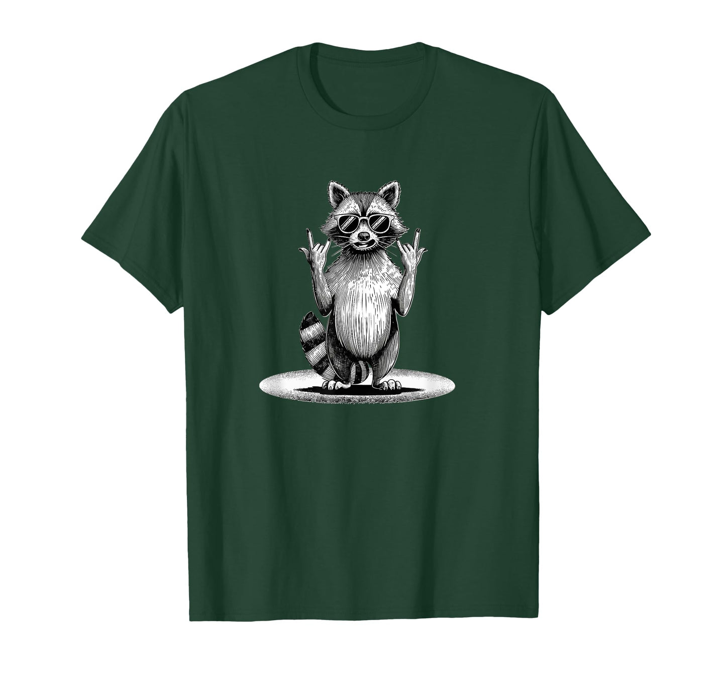 Retro Raccoon Rock Music Gifts Men Women Funny Raccoon T-Shirt