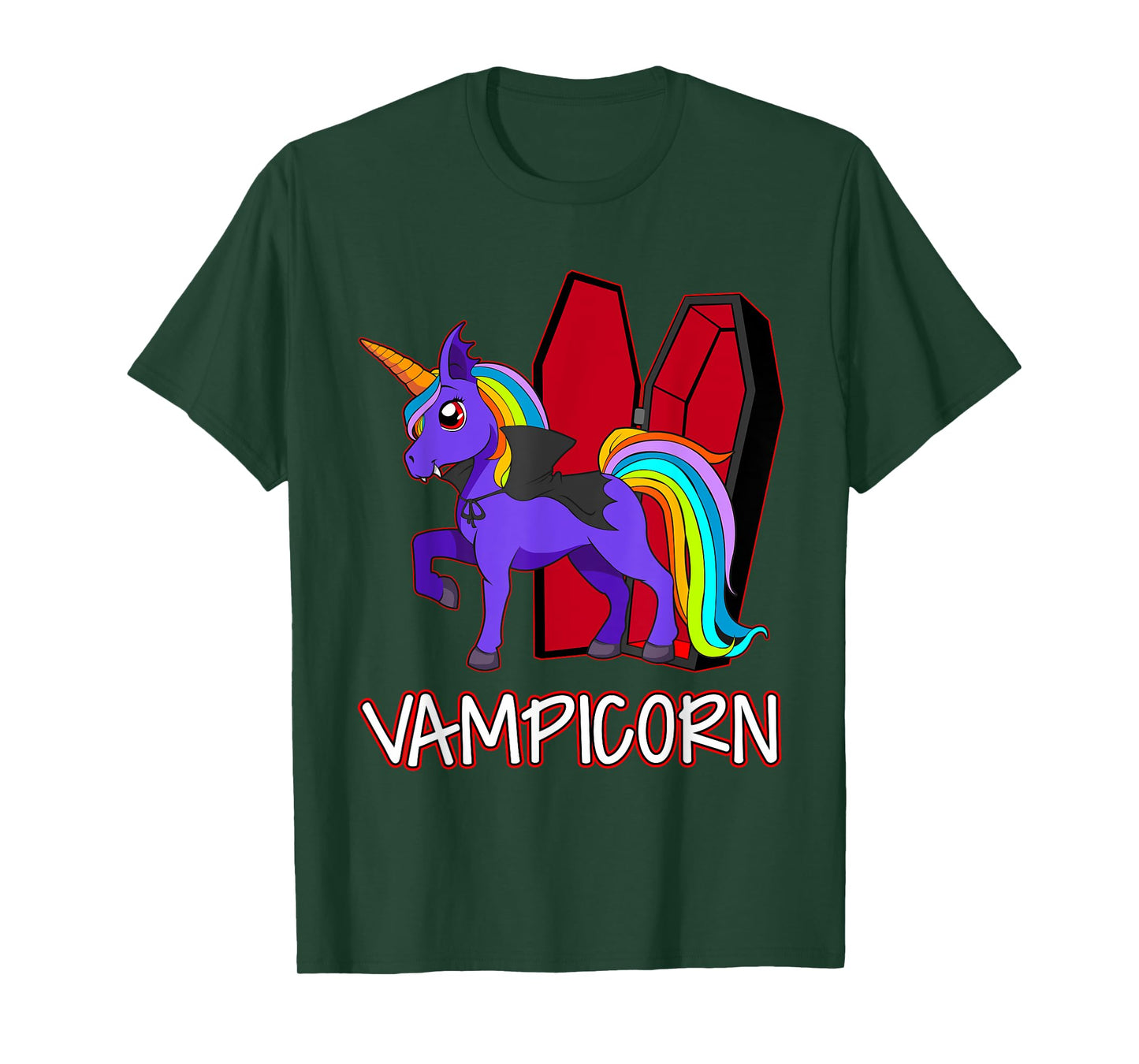 Unicorn Vampire Vampicorn Cute Women Halloween Party T-Shirt