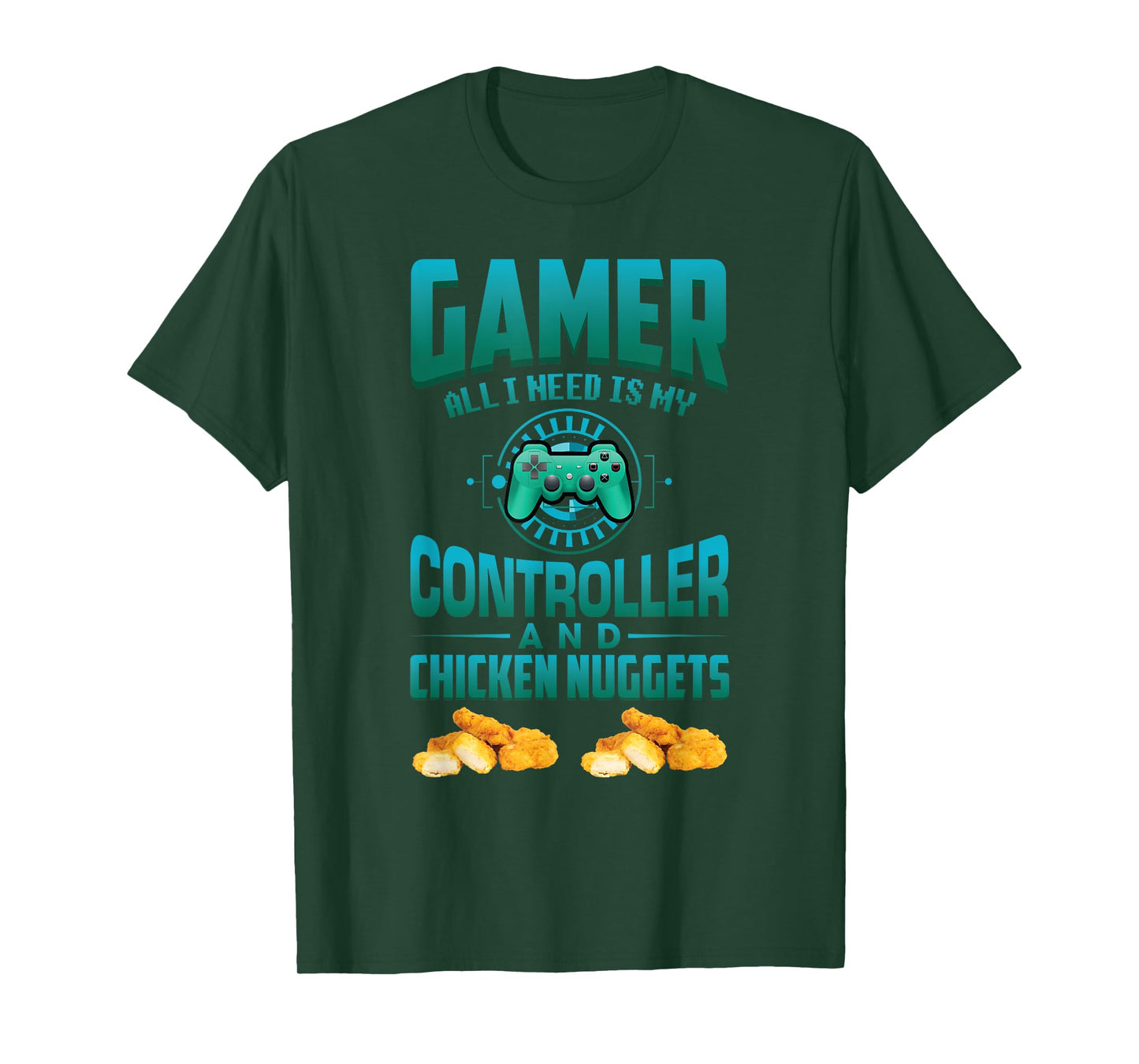 Gamer t-shirt for Kids Adults Video games Chicken nuggets T-Shirt
