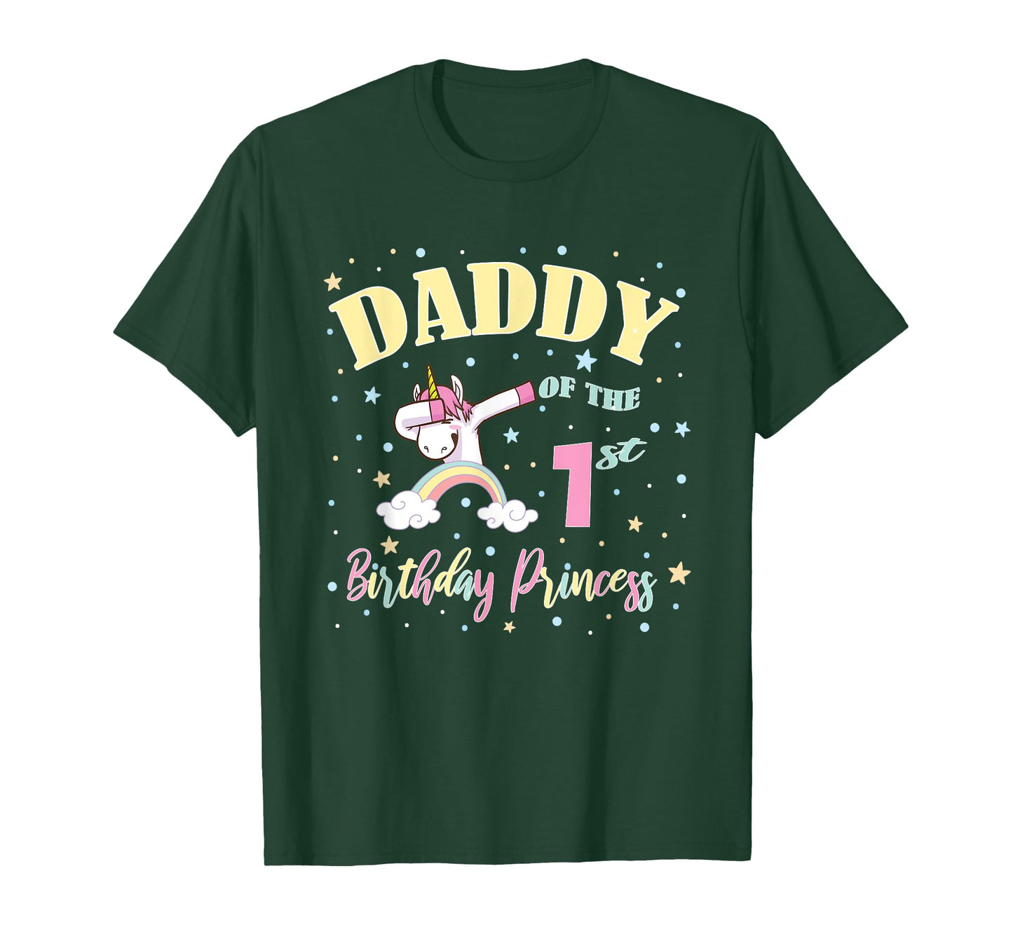 Daddy Of The 1st Birthday Princess - 1 Year Old Unicorn Dad T-Shirt