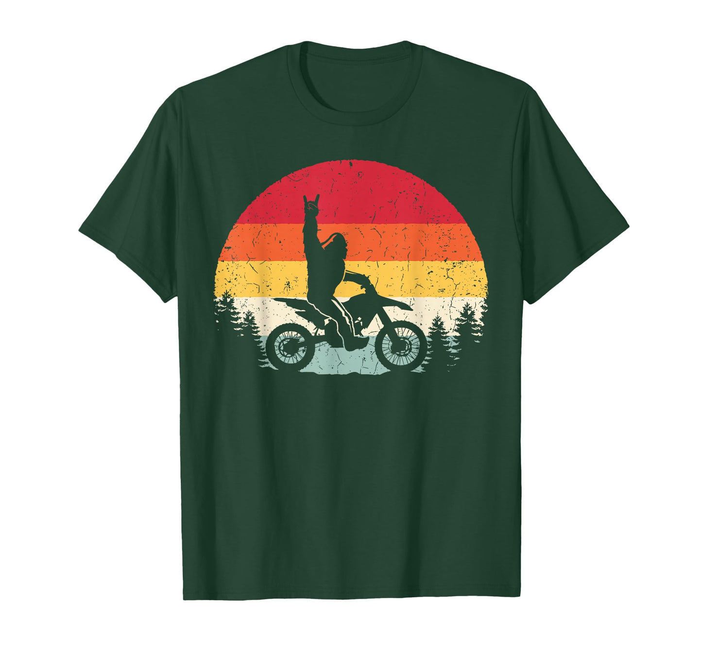 Bigfoot Dirt Bike Motocross Funny Sasquatch Enduro Vintage T-Shirt