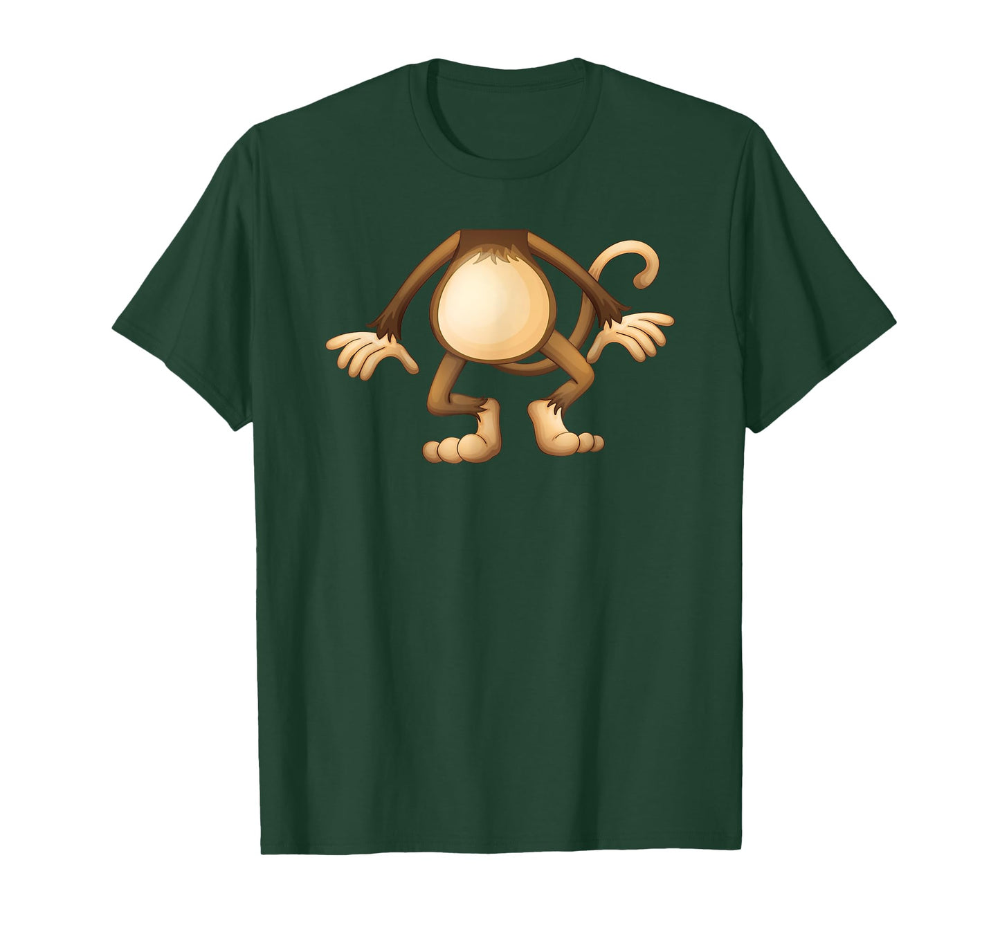 Headless Monkey Lazy DIY Halloween Costume Funny Animal Body T-Shirt