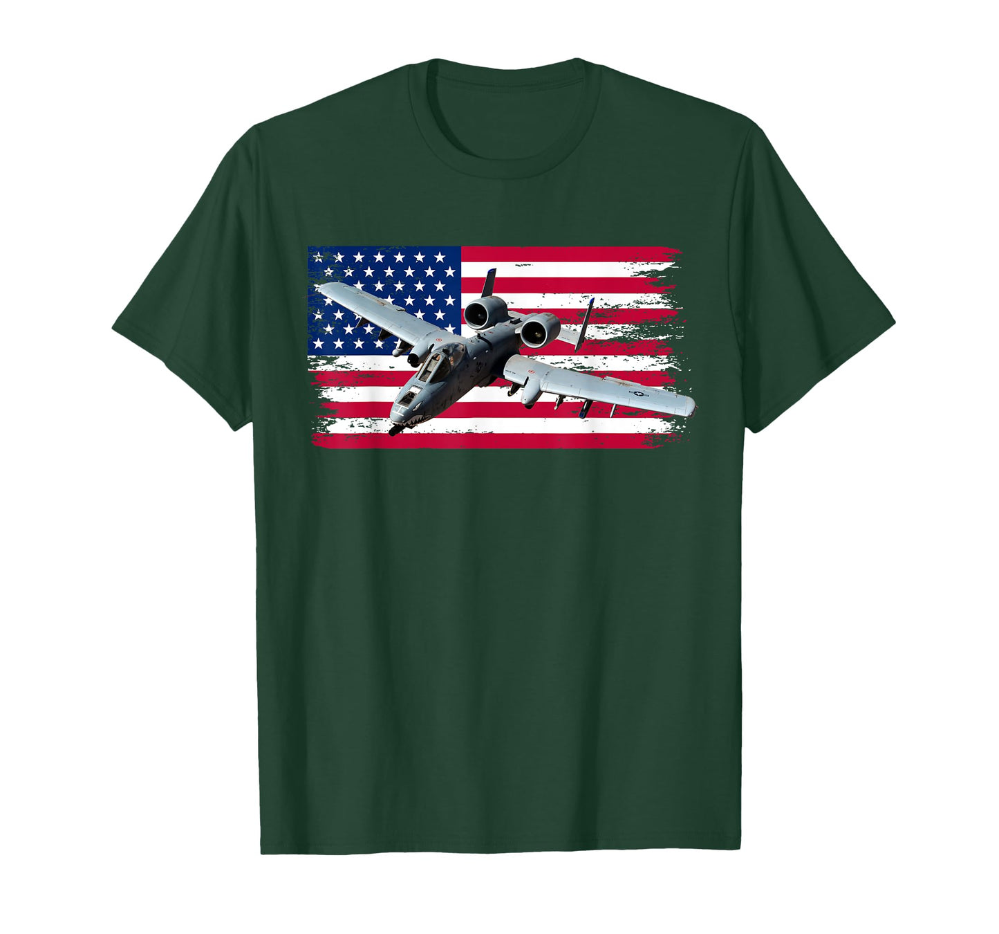 A-10 Warthog Airplane American Flag Thunderbird A10 T-Shirt