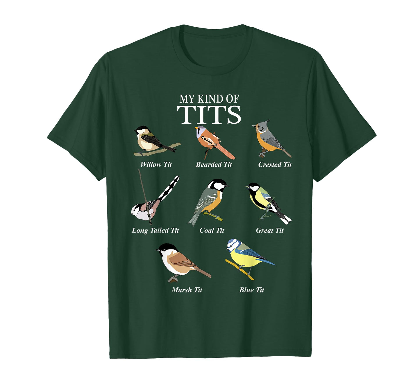 Bird Watching Humor Funny Tit Bird Types of Tits T-Shirt
