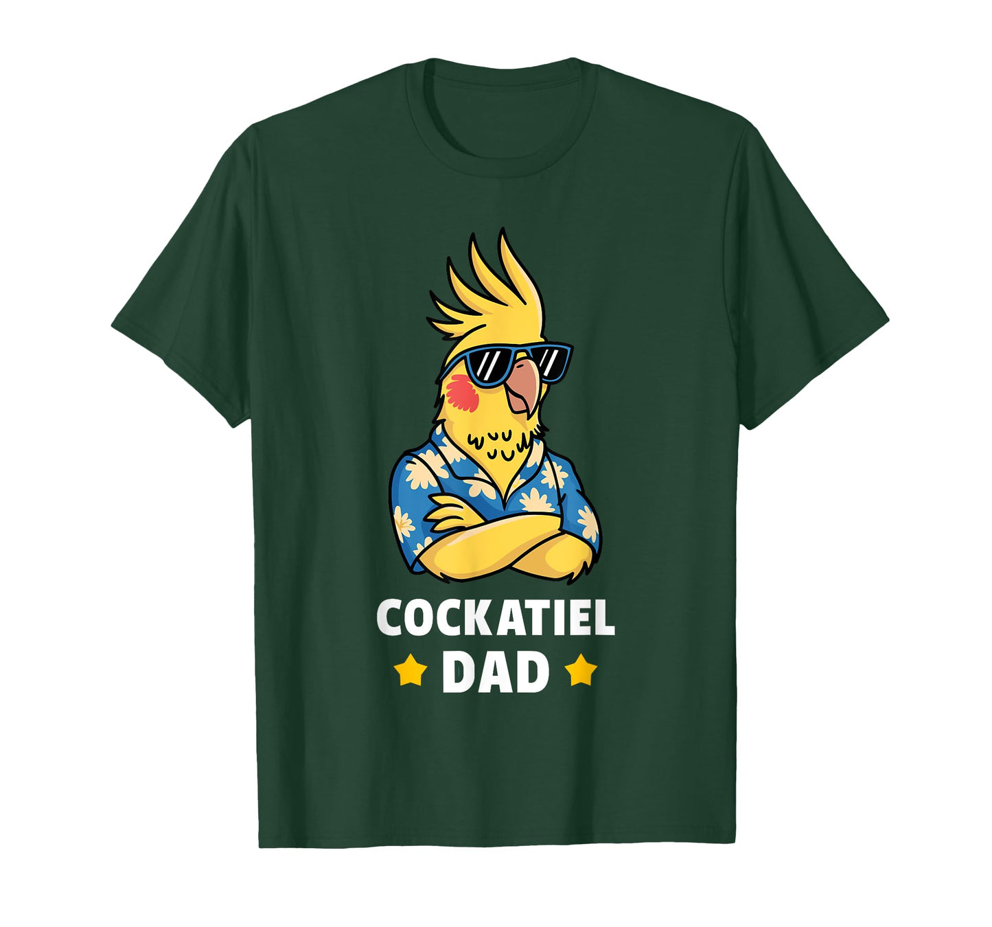 Cockatiel Art For Men Father Cockatoo Bird Cockatiel Lover T-Shirt