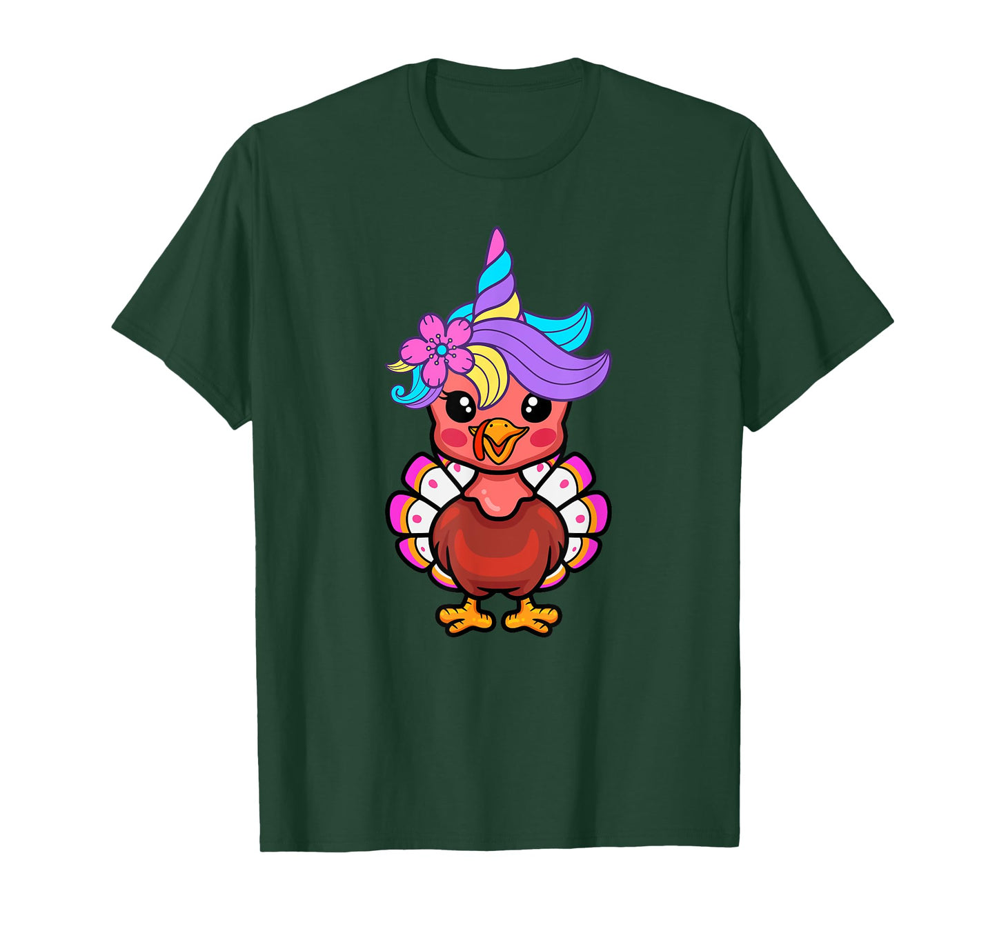 Cute Unicorn Funny Baby Turkey Thanksgiving Day T-Shirt