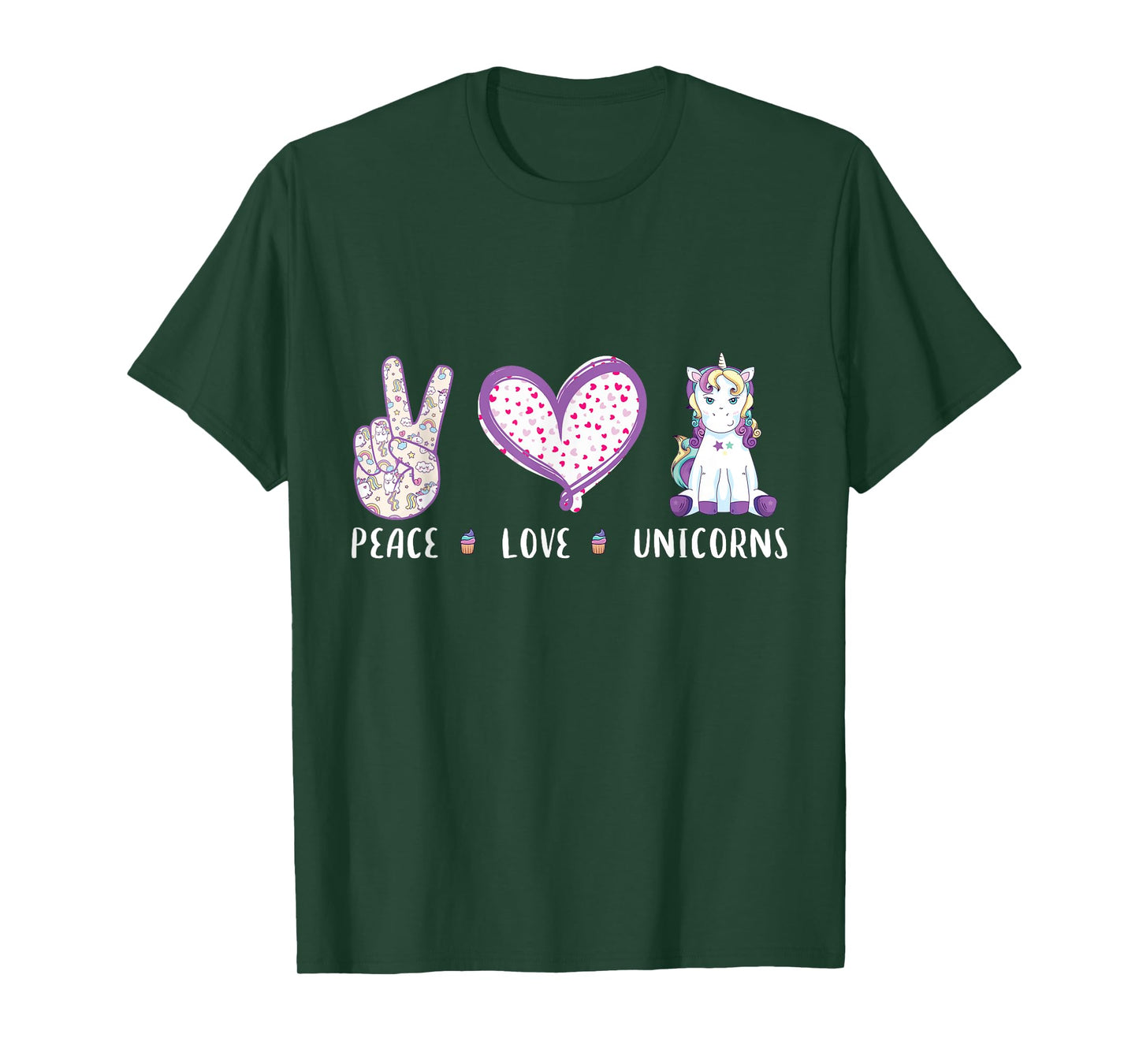 peace love Unicorns gifts for kids girls boys women T-Shirt
