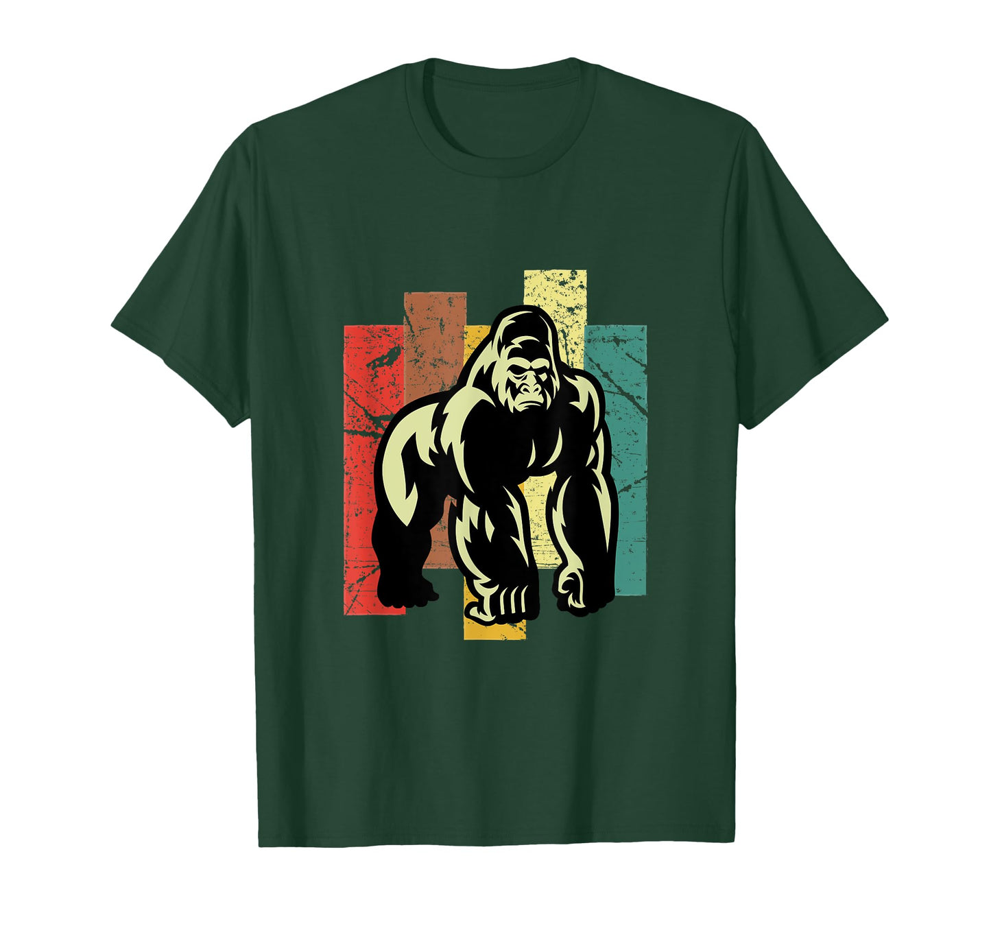 Gorilla Shirt Retro 70s Vintage Animal Lover Art Tshirt T-Shirt
