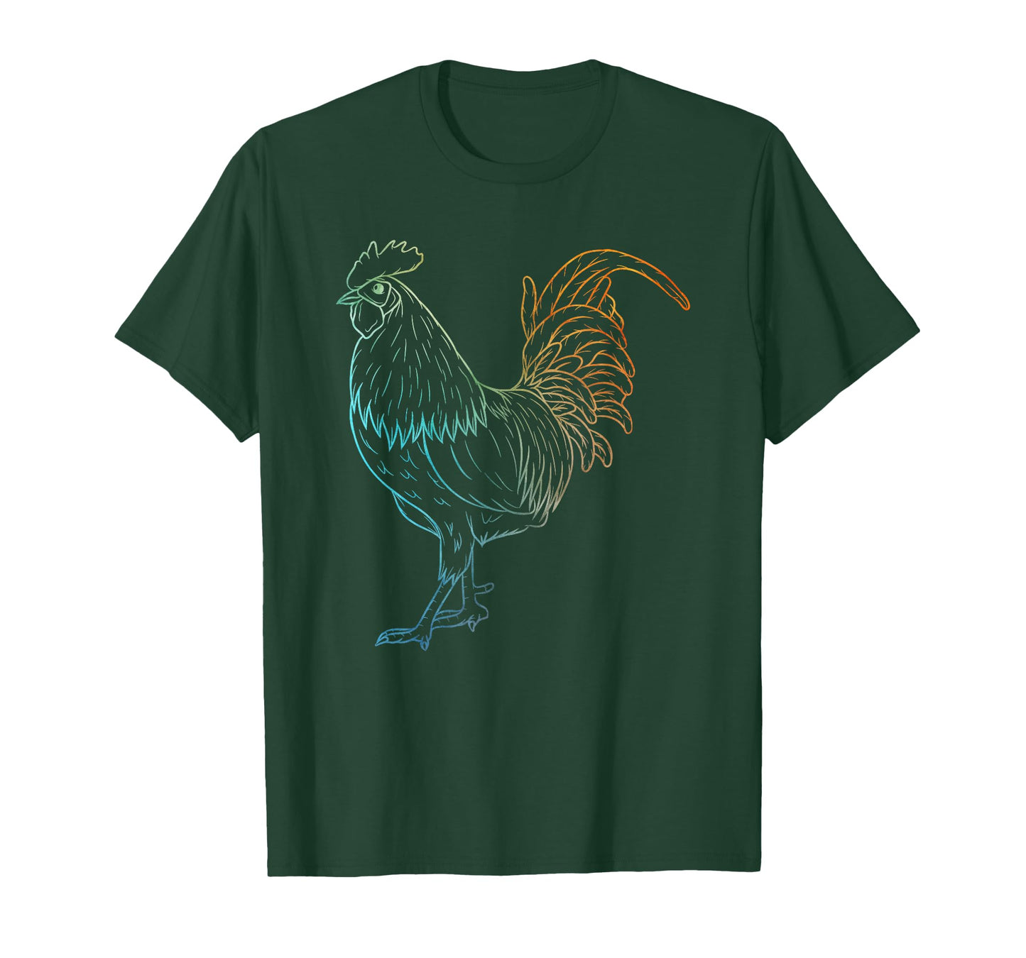 Chicken Art Colorful Rooster Funny Fowl Lovers Outfit T-Shirt