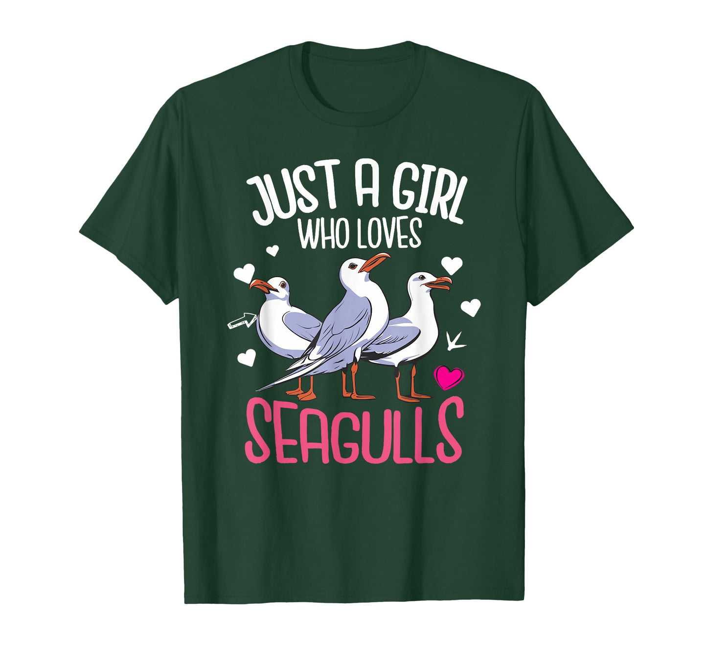 Just A Girl Who Loves Seagulls – Funny Seagull Gift T-Shirt