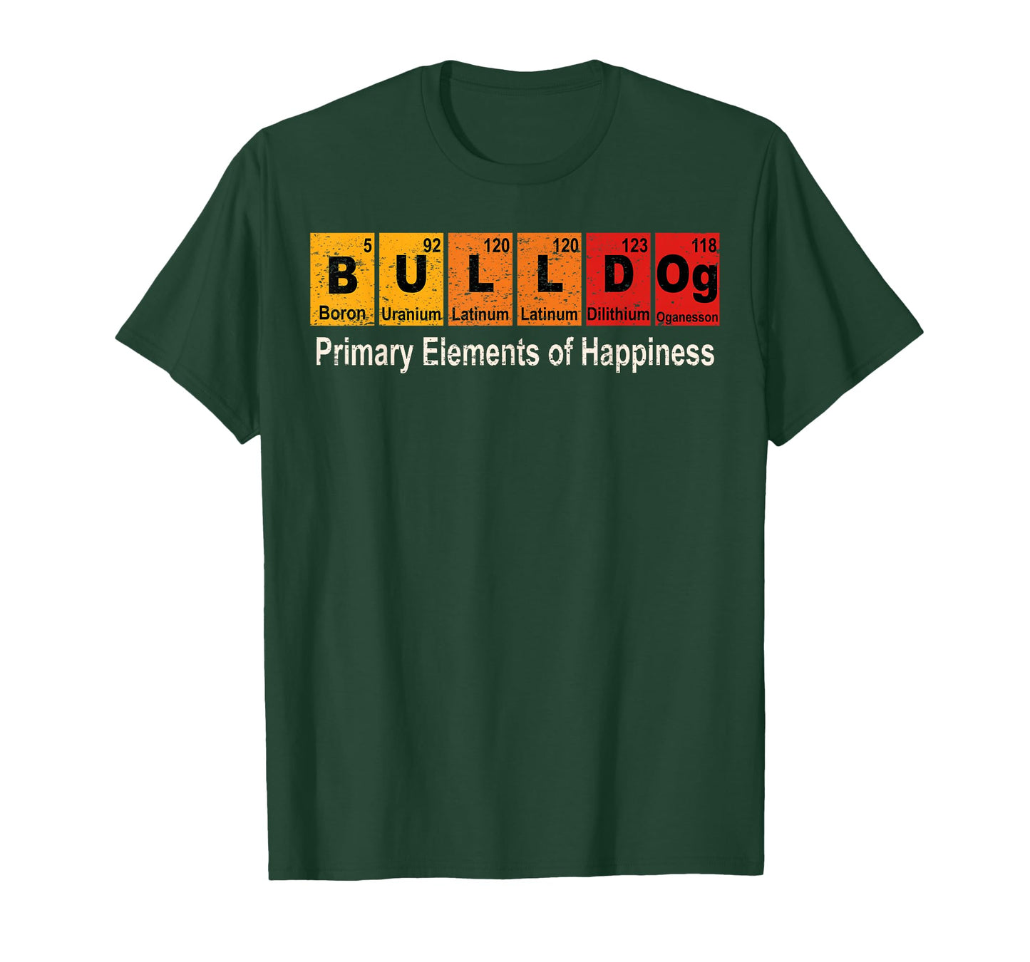 Vintage Bulldog Science Teacher Funny Periodic Table Retro T-Shirt