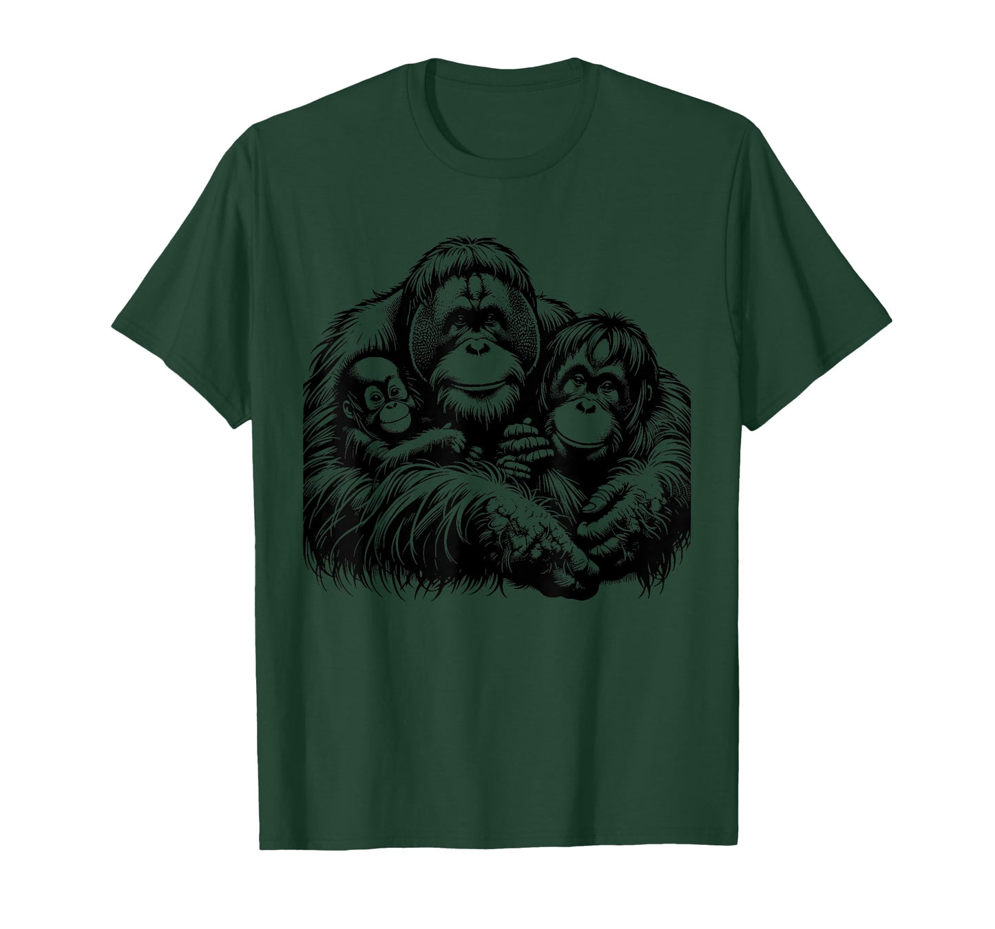 Vintage Orangutan Primate monkey adorable family funny T-Shirt