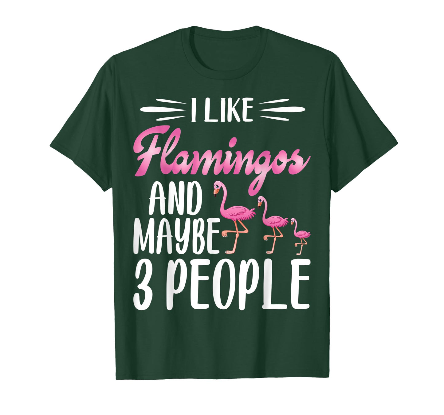I Like Flamingos and Maybe 3 People | Flamingo Lover T-Shirt