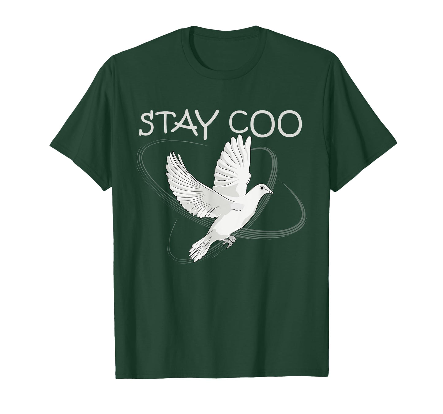 Stay Coo Funny White Pigeon Pun for Bird Lovers Birdwatcher T-Shirt