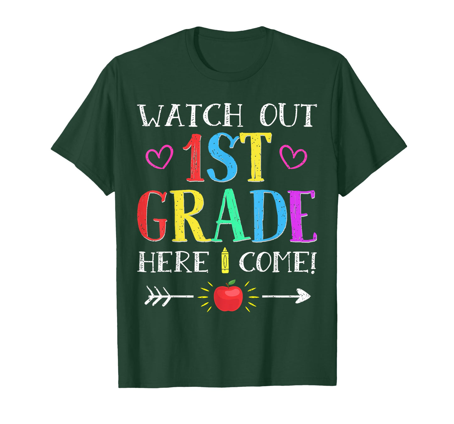 Watch Out 1st Grade Here I Come Tshirt Back to School Gift T-Shirt