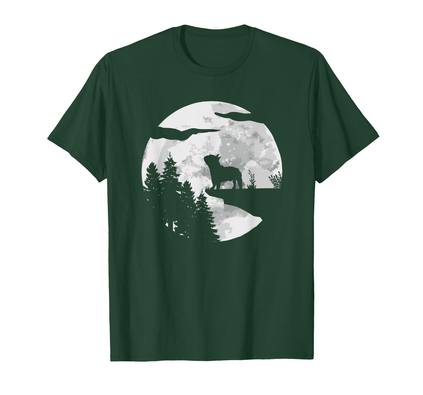 French Bulldog Full Moon At Night - Dog Lover French Bulldog T-Shirt