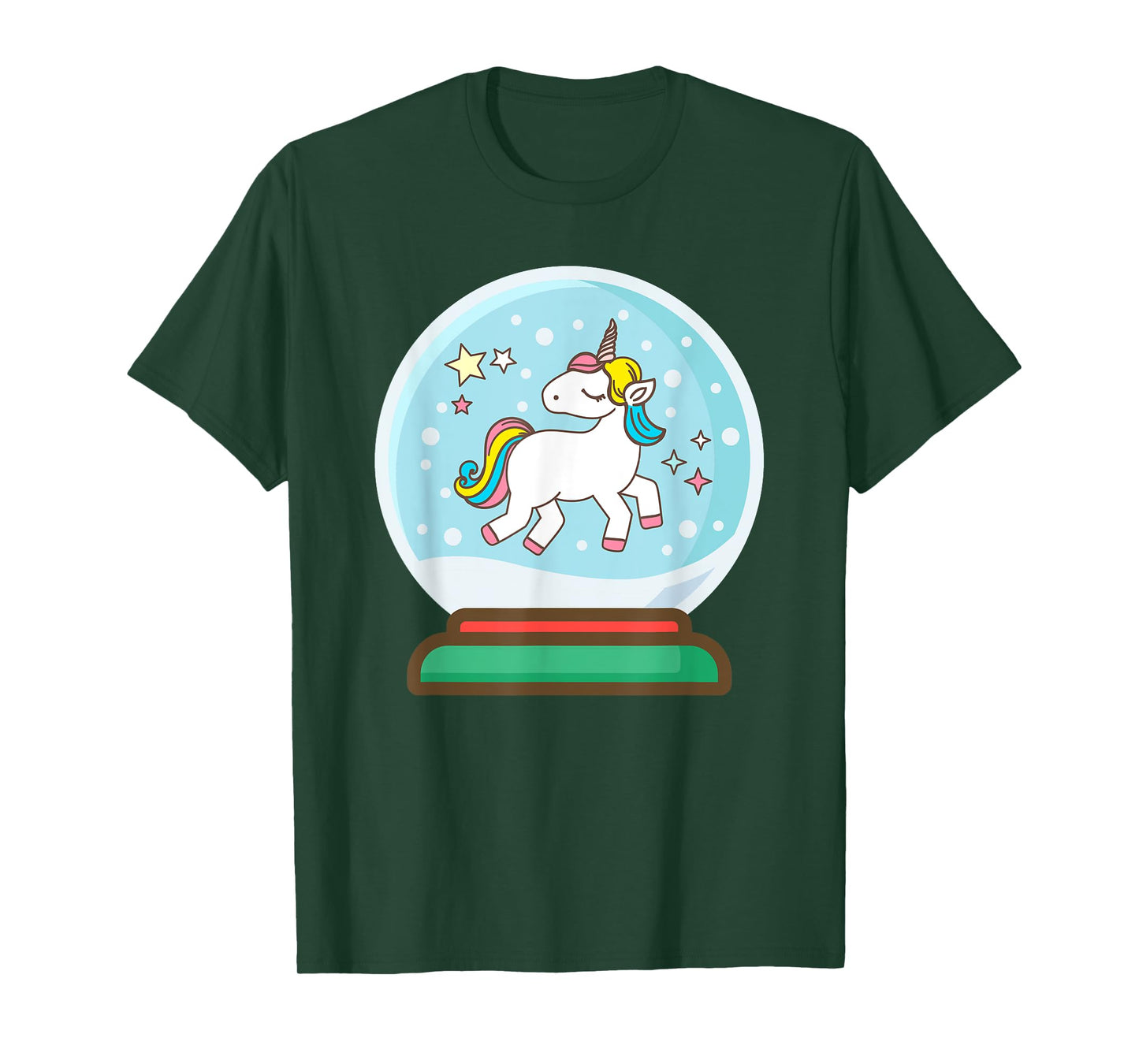 Unicorn Snow Globe Gift for Girls T-Shirt