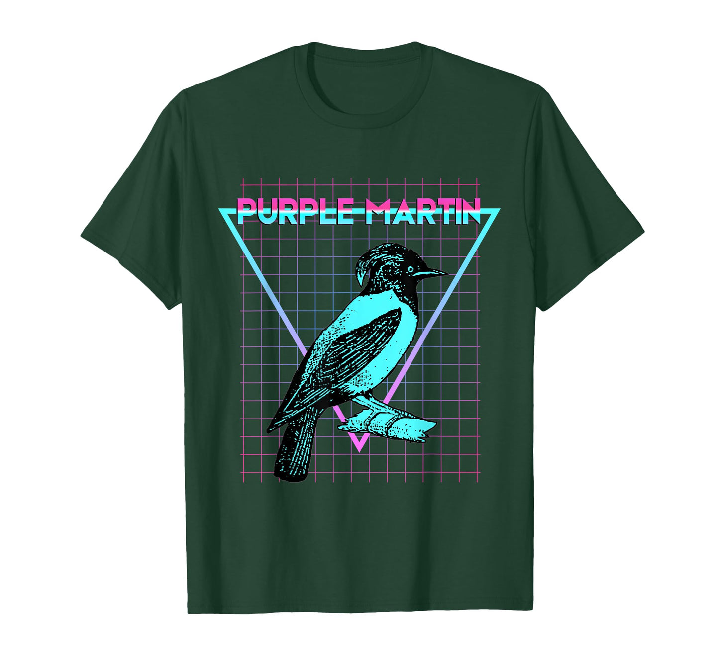 Purple Martin Bird Aesthetic Retro Bird Lover T-Shirt