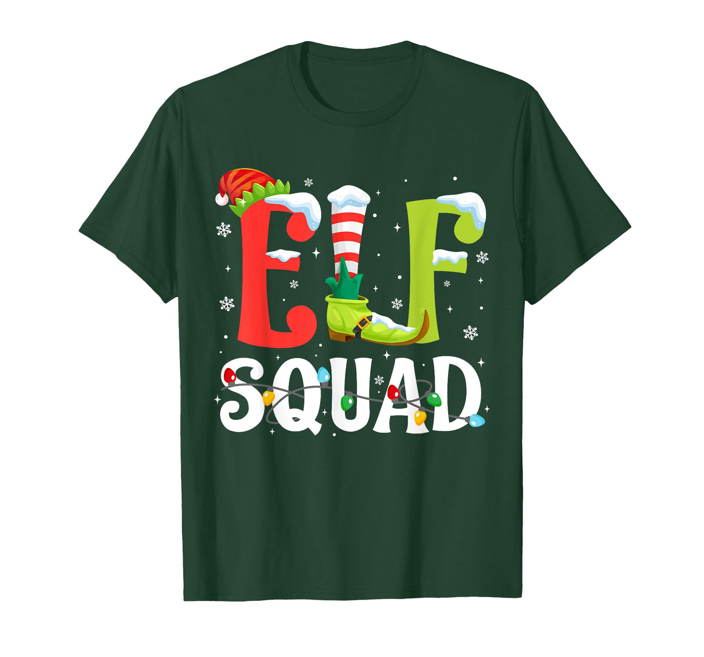 Elf Squad Christmas Family Matching Pajamas Xmas Elf Pajama T-Shirt