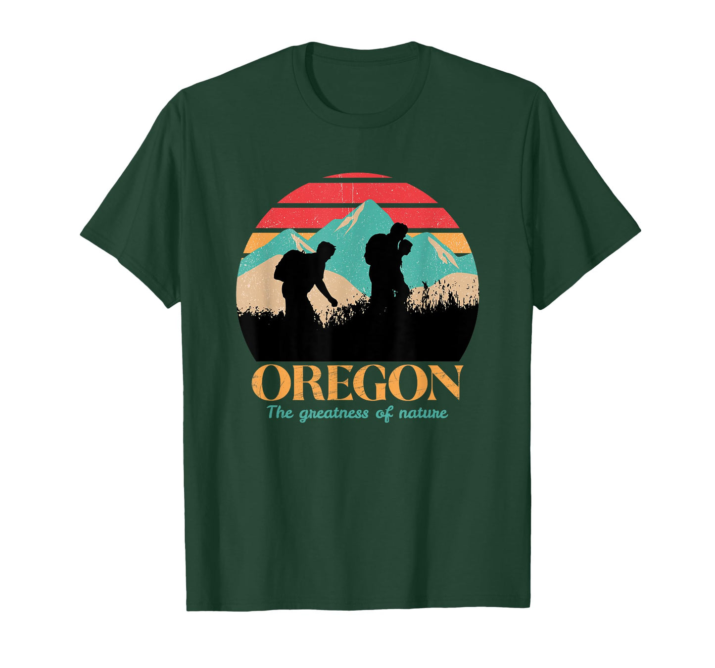 Oregon Hiking Mountains - Retro Aesthetic Design - Classic T-Shirt