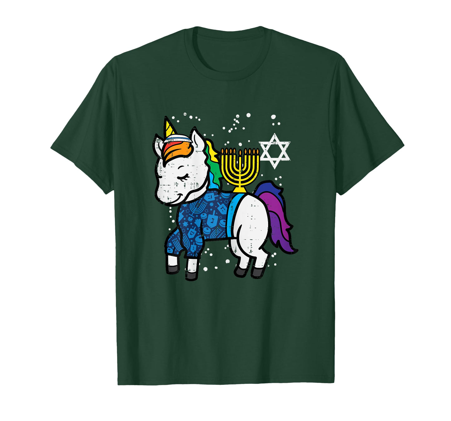 Jew Unicorn Hanukkah Chanukah Jewish Girls Kids Toddler T-Shirt