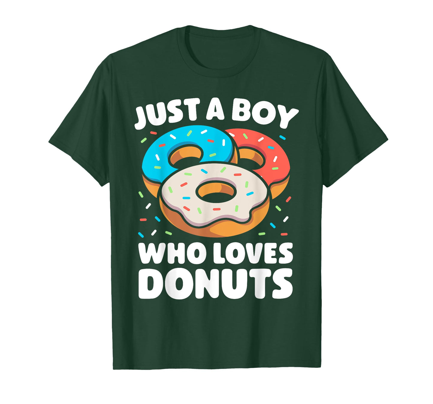 Donut Day Just A Boy Who Loves Donuts Doughnut Food Lover T-Shirt