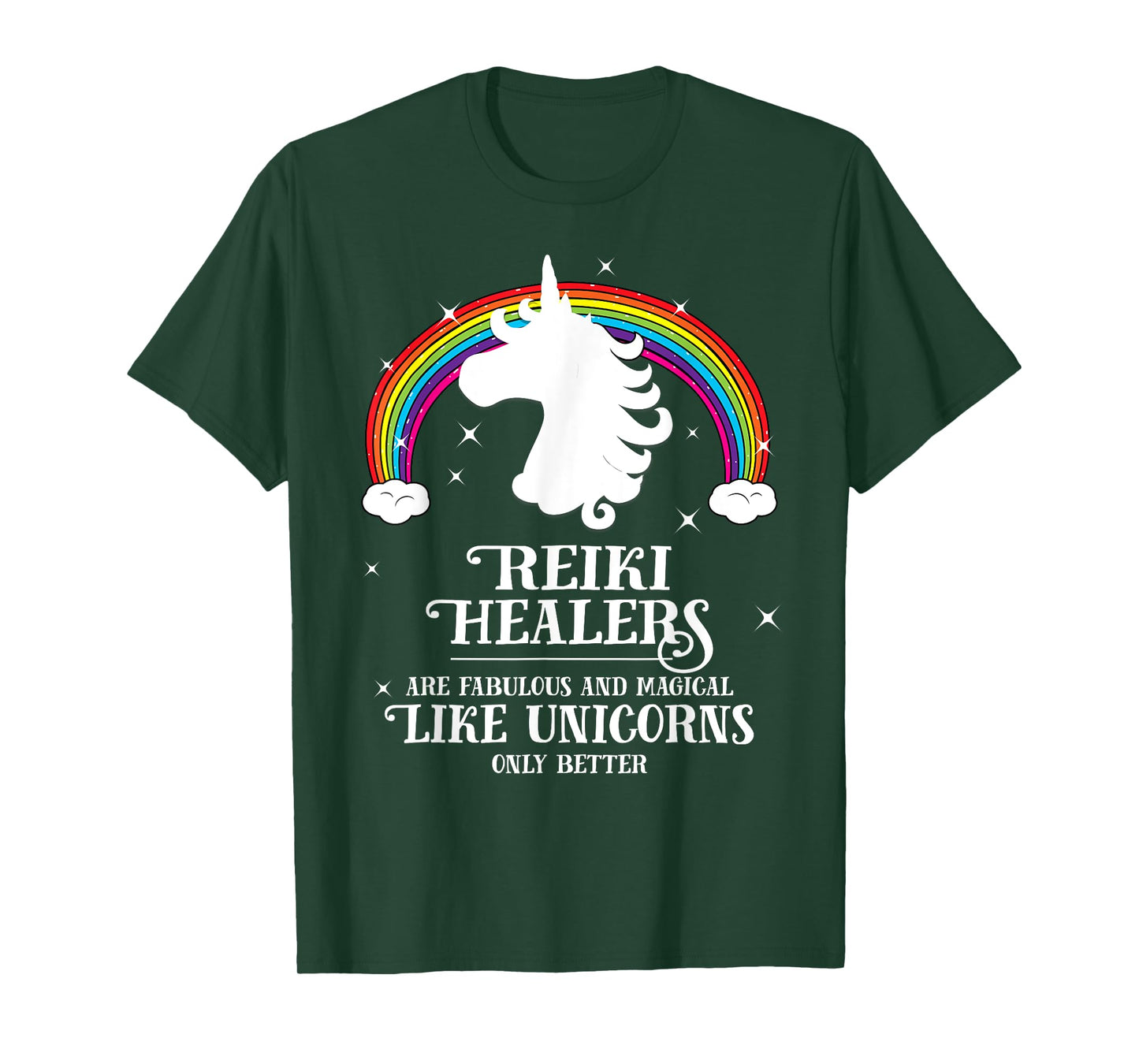 Reiki Healers Fabulous Magical Unicorn Rainbow TShirt Gift T-Shirt
