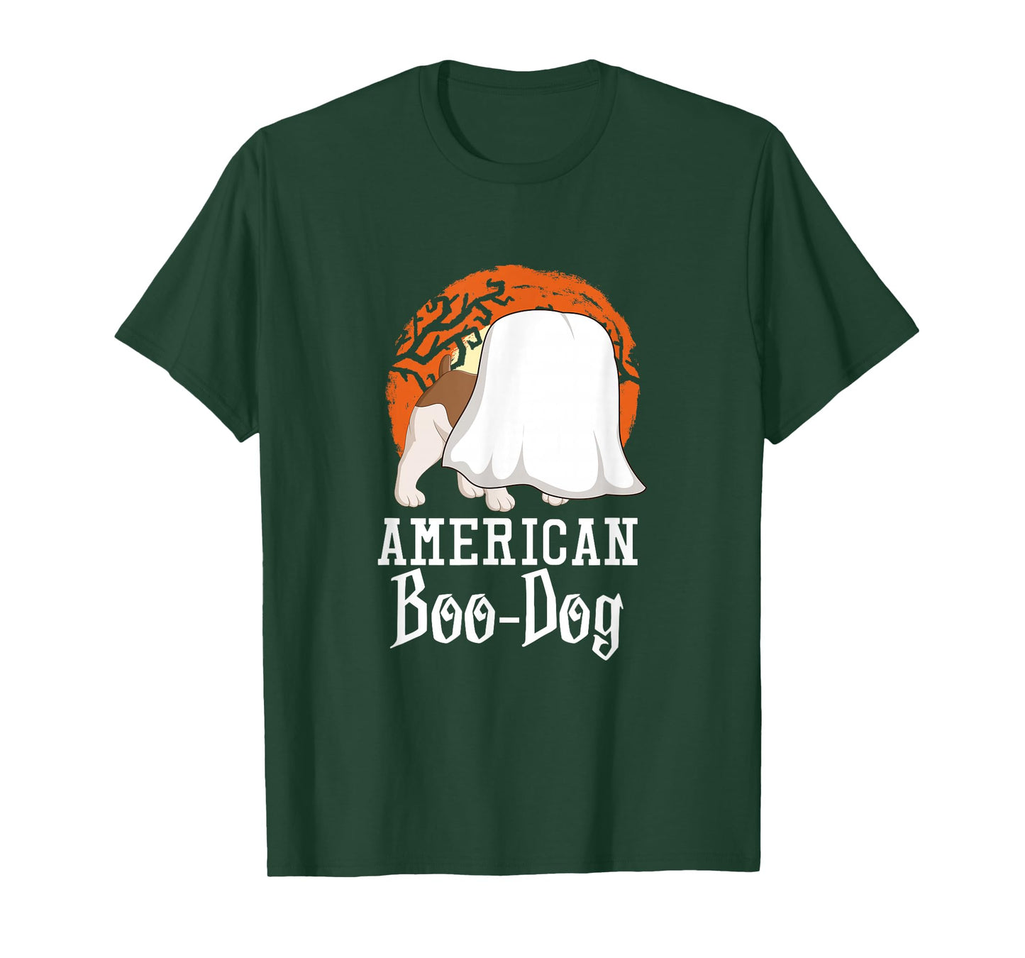 American Bulldog Dog American Boo Halloween Party T-Shirt