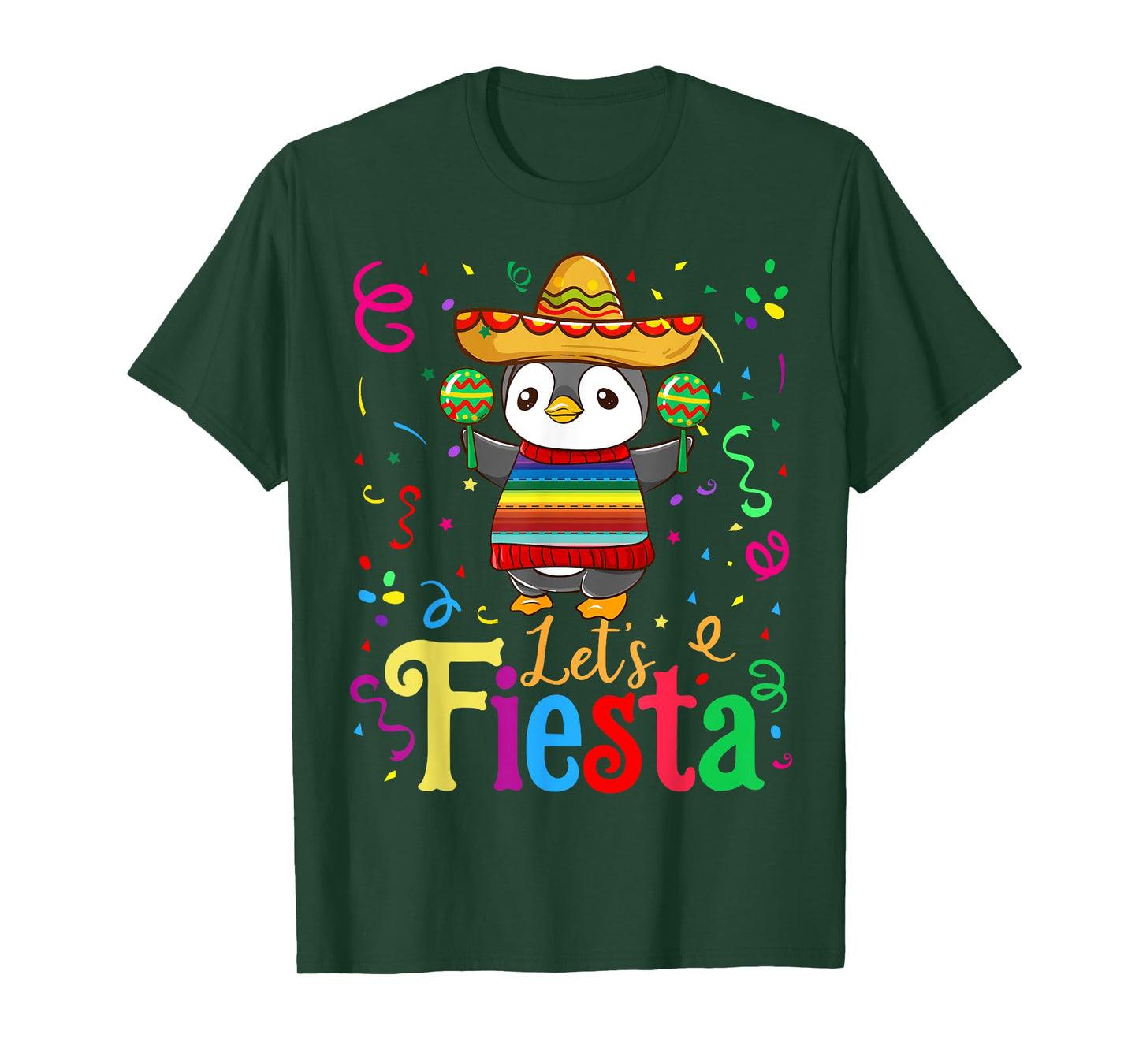 Cinco De Mayo 2020 Shirt Funny Mexican Penguin Let's Fiesta T-Shirt