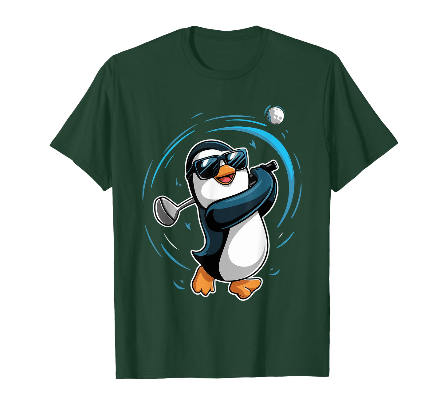 Penguin Playing Golf Sport Animal Cute Penguin Golfer T-Shirt