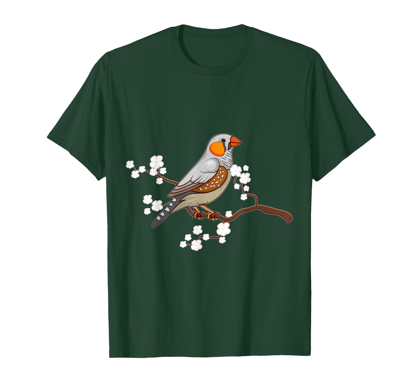 Zebra Finches in Cherry Blossom Japan Design T-Shirt