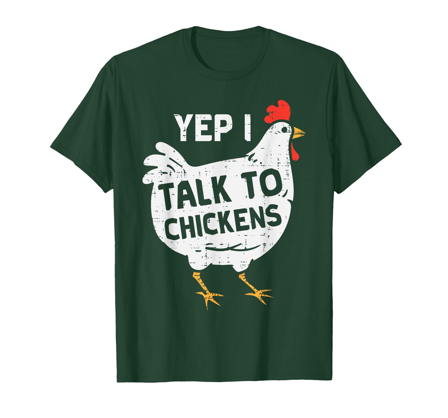 Yep I Talk To Chickens Whisperer Poultry Farm Men Women Kids T-Shirt