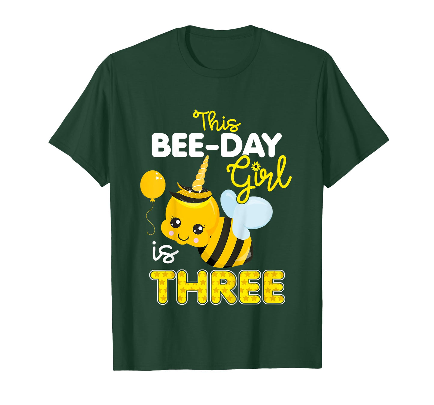 3rd Birthday Girl Bee Themed 3 Year Old Bday Matching Party T-Shirt