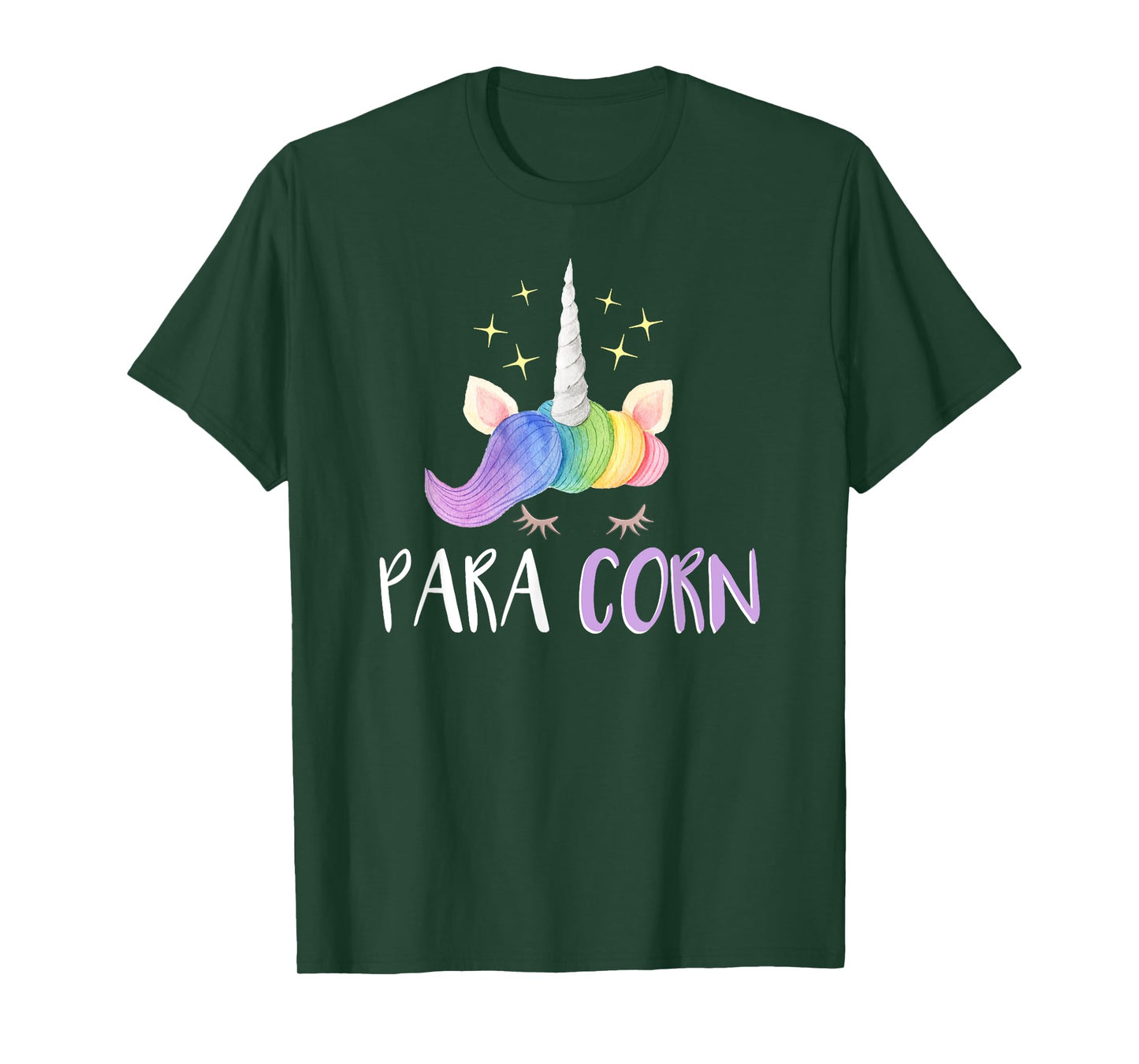 Paracorn Funny Unicorn Paraprofessional Teacher T-Shirt for Men Women