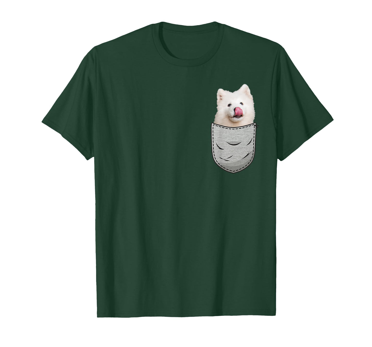 Samojeder Samoyed Chest Bag Pocket Dog Owners T-Shirt