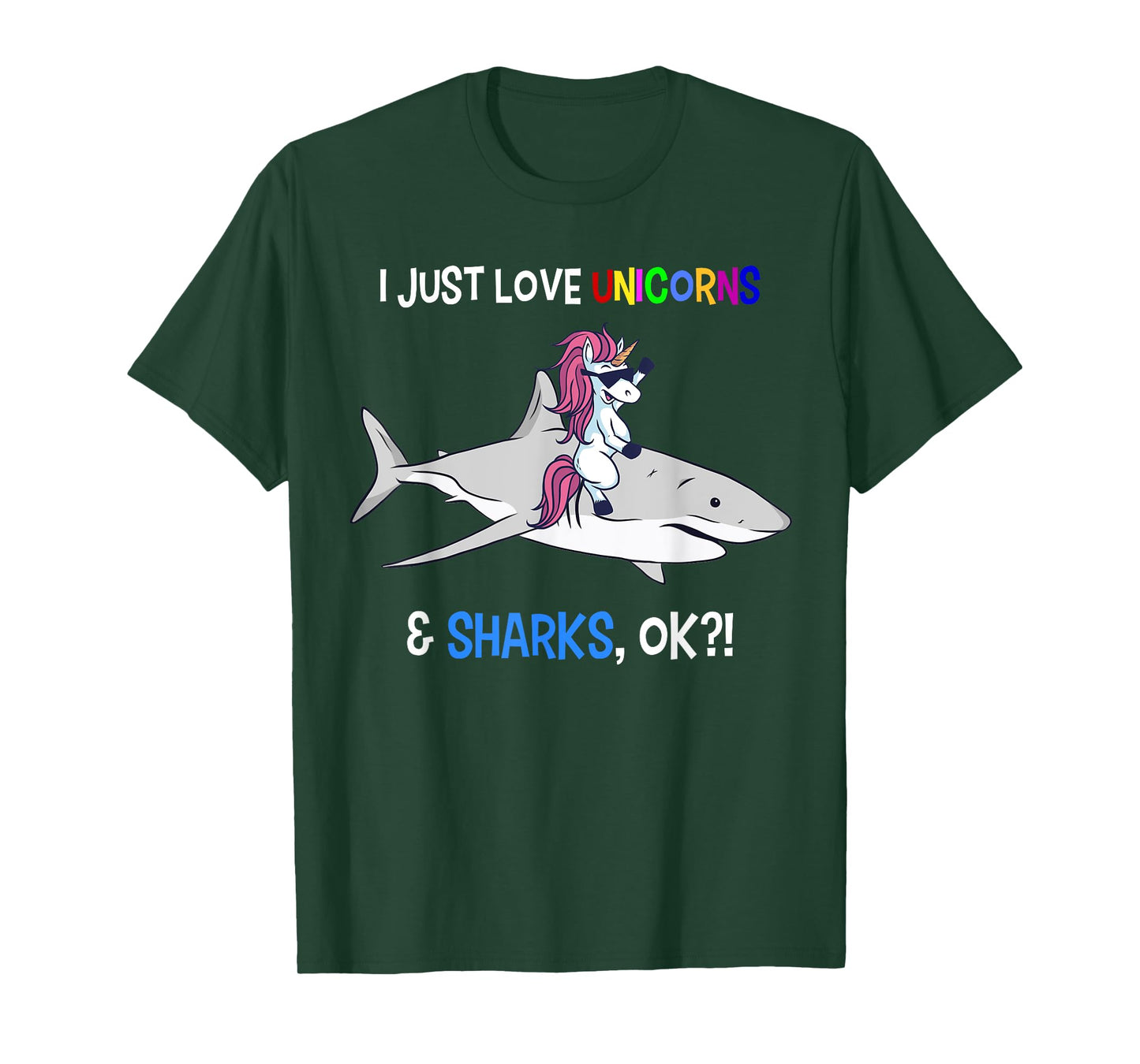 Unicorn Shark Shirt Funny Shark Unicorn Lover Gift T-Shirt