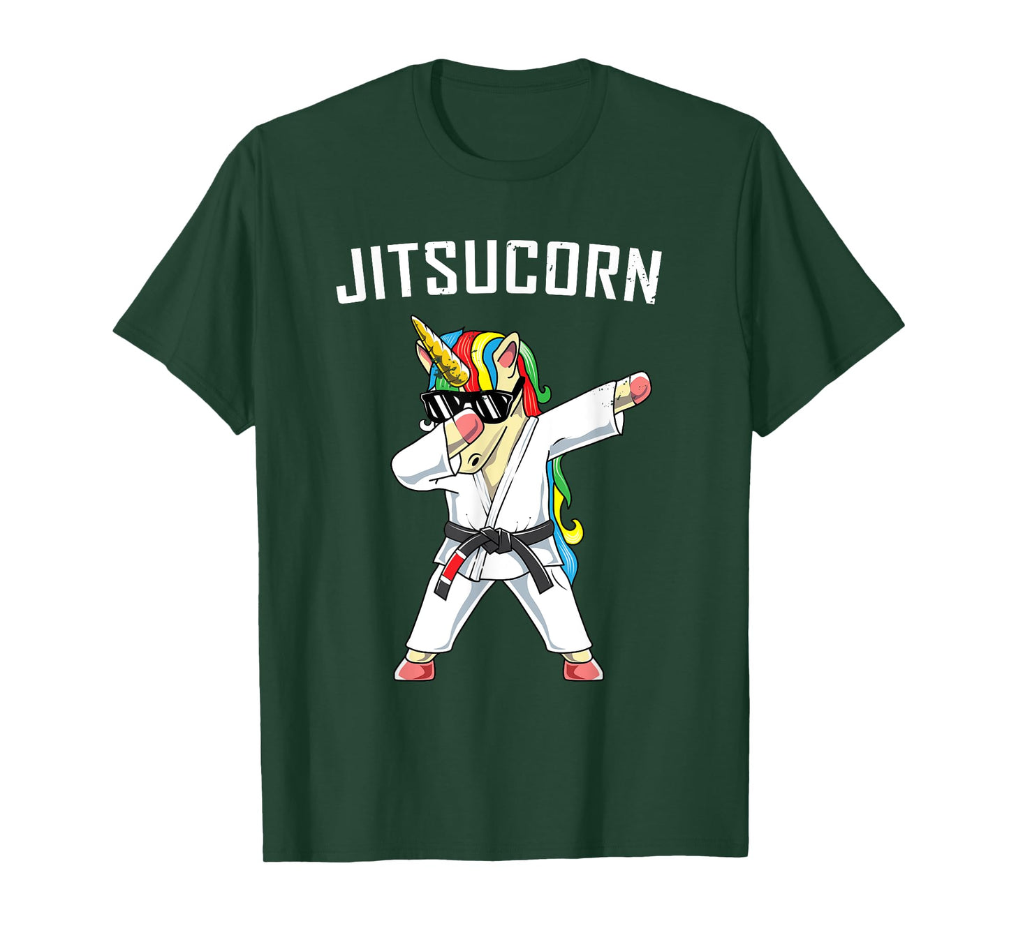 Jiu Jitsu Dabbing Unicorn T Shirt | Jitsucorn Funny Gift T-Shirt