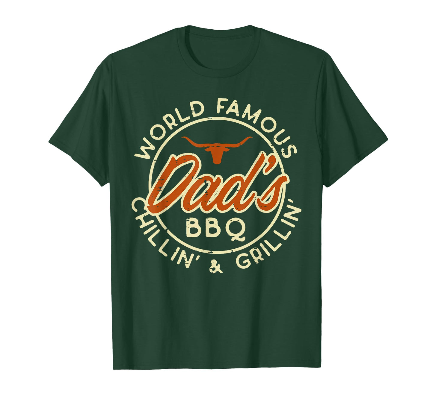 Worlds Famous Dads Bbq Grillin Barbecue Fathers Day Papa T-Shirt