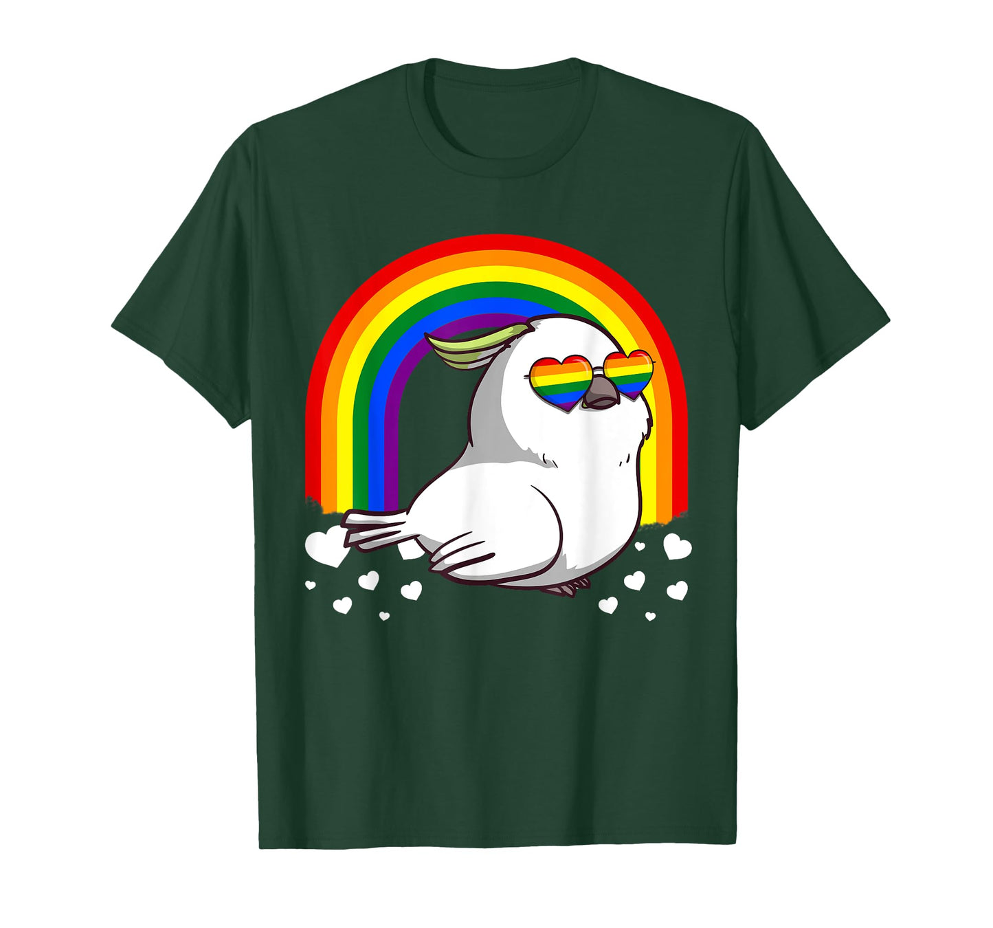 LGBT Cockatoo Parrot Gay Pride Rainbow LGBTQ Bird T-Shirt