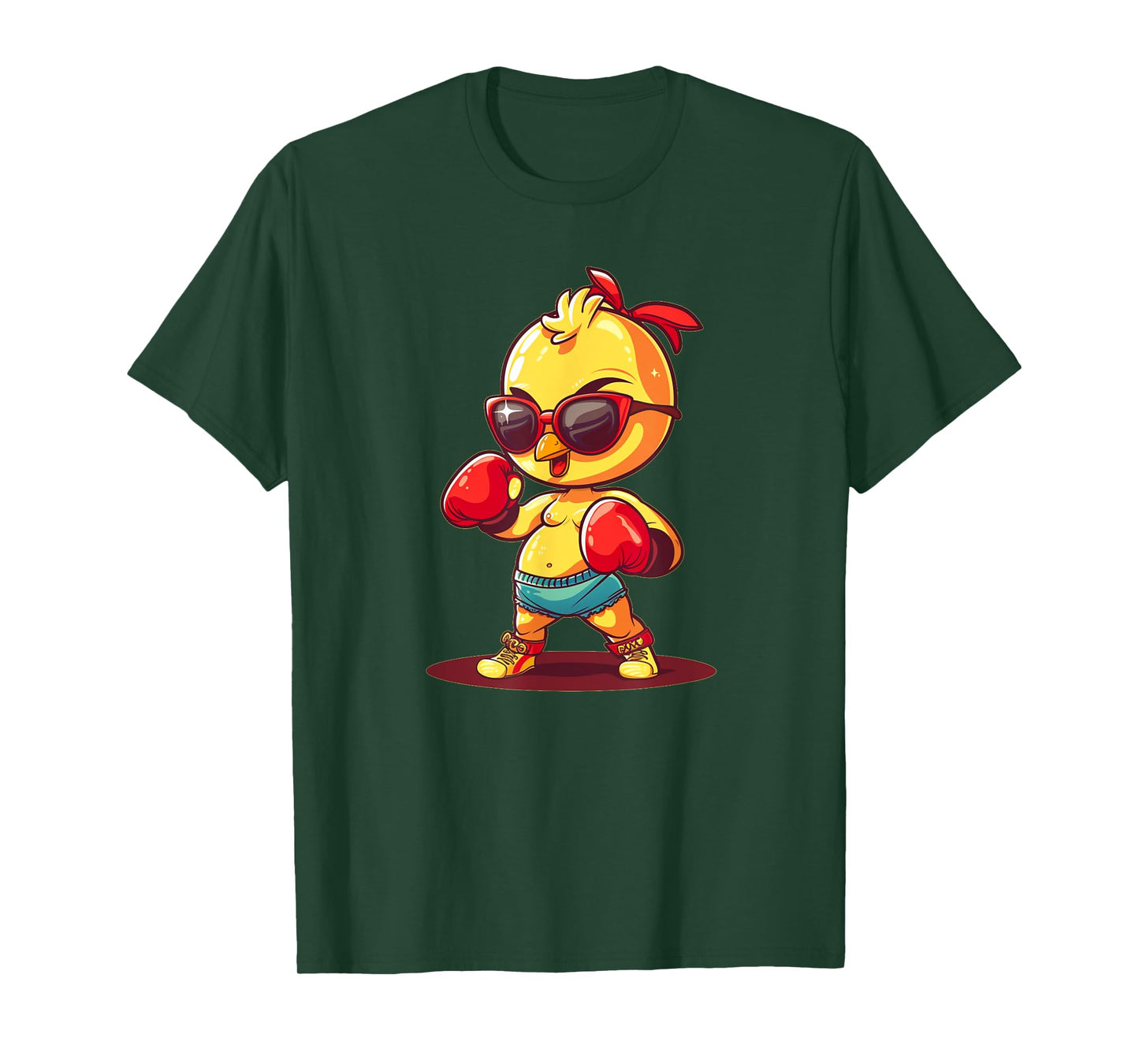 Boxing Chicken with Sunglasses Costume T-Shirt