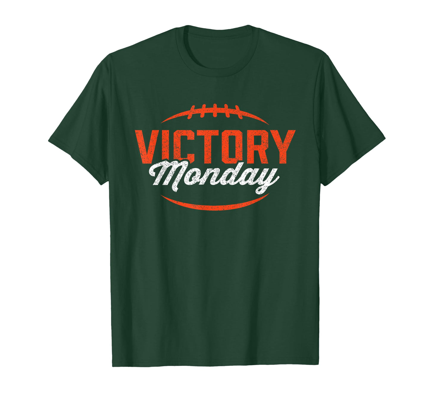 Retro Football Victory Monday Orange Text Game Day T-Shirt