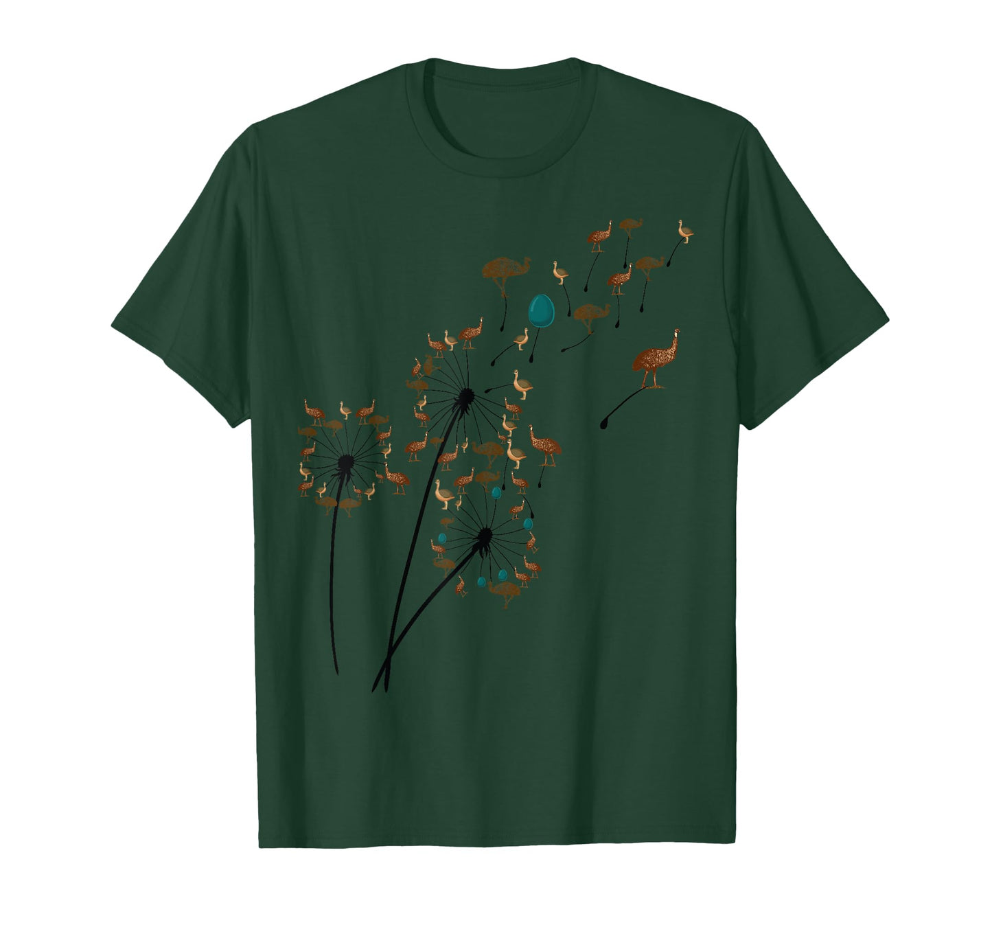 Dandelion emu Flower, Floral emu Tree Lover T-Shirt