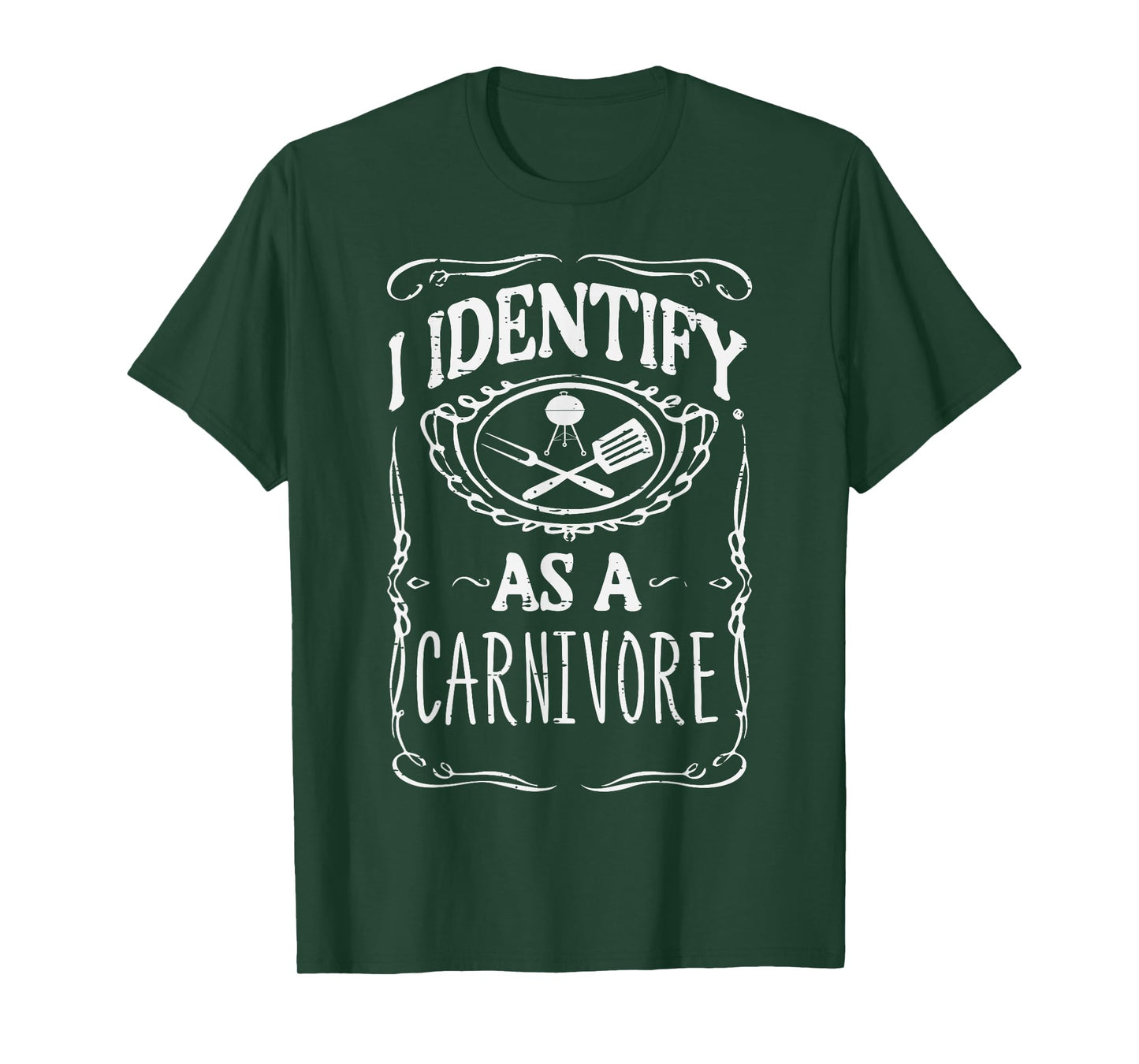 Bbq Meat I Identify Carnivore Barbecue Grill Men Women Kids T-Shirt