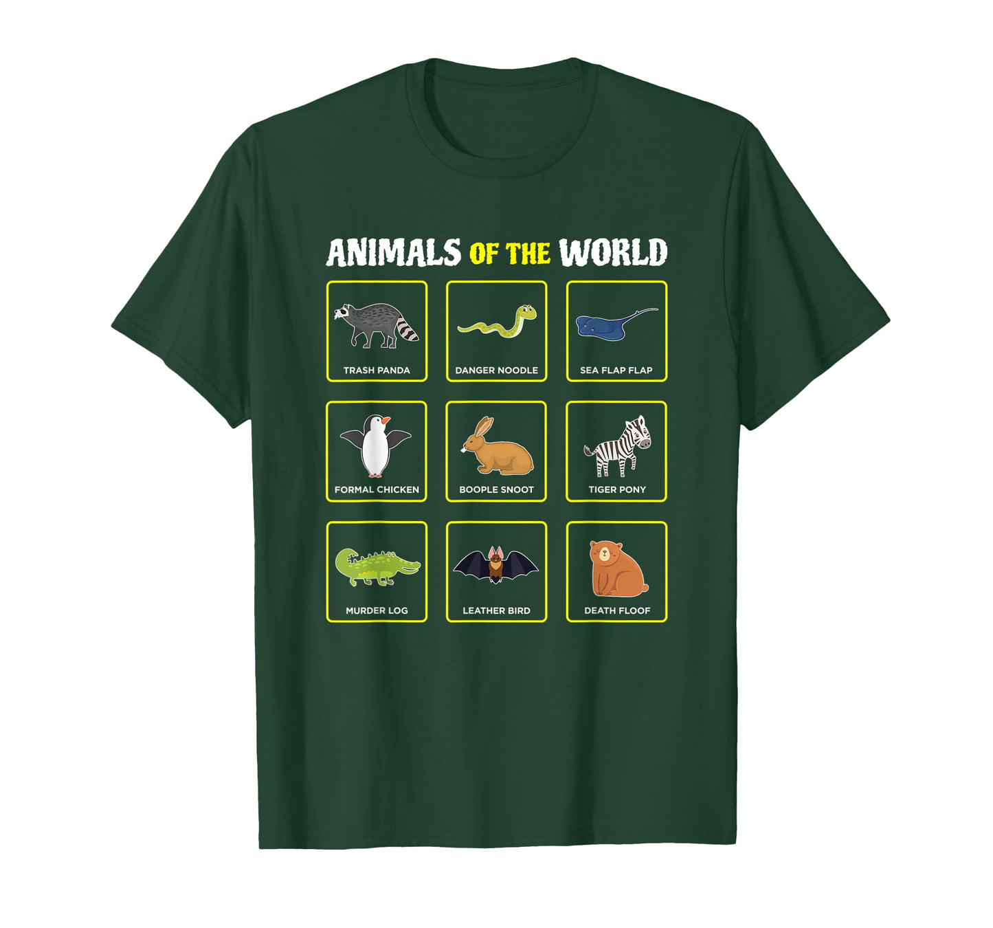 Animals Of The World Funny Rare Animals Memes T-Shirt