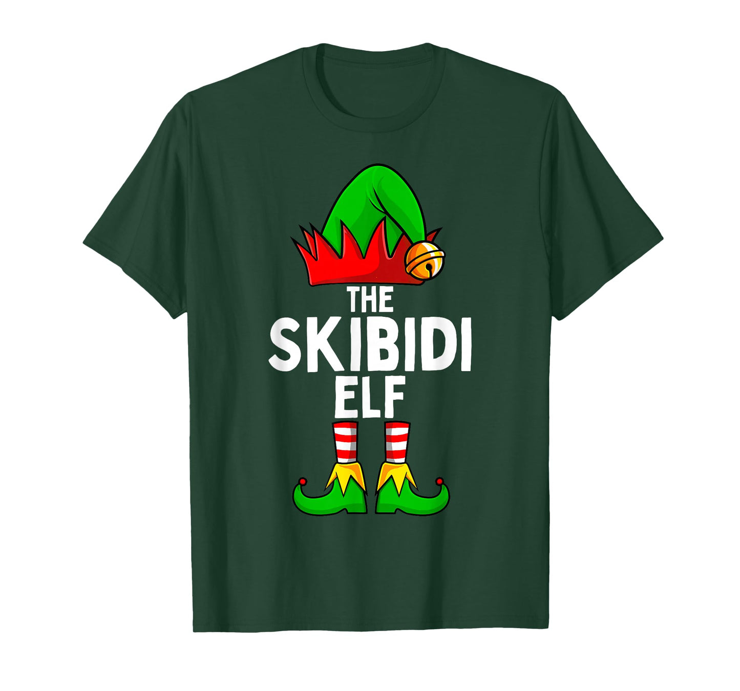 Skibidi Elf Matching Family Christmas Funny Silly Teen Boys T-Shirt
