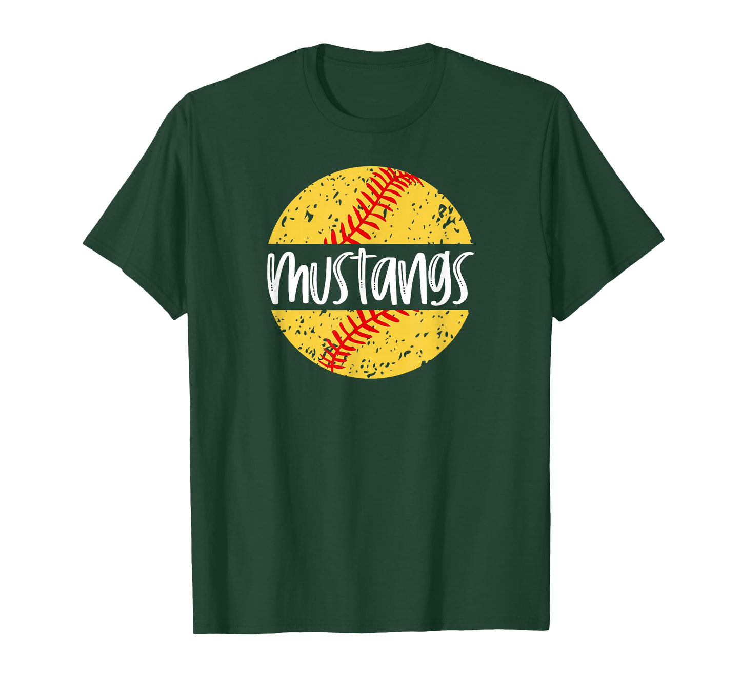 Mustangs Softball Team Mascot School Spirit Game Day T-Shirt