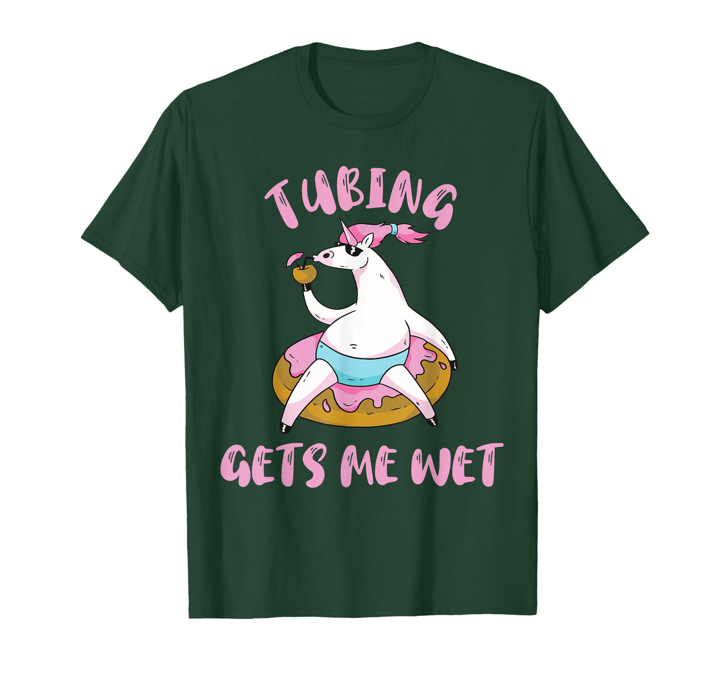 River Tubing Unicorn Tubing Get's Me Wet Summer Float Trip Men Women T-Shirt
