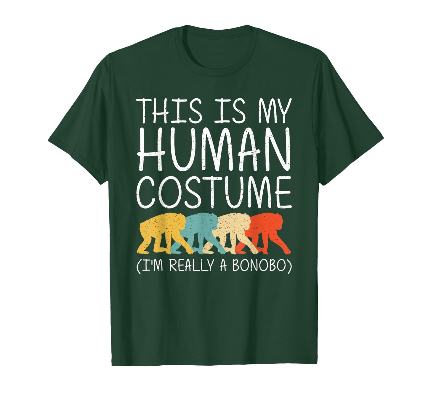 Bonobo Halloween Human Costume Chimpanzee Ape Easy DIY Gift T-Shirt