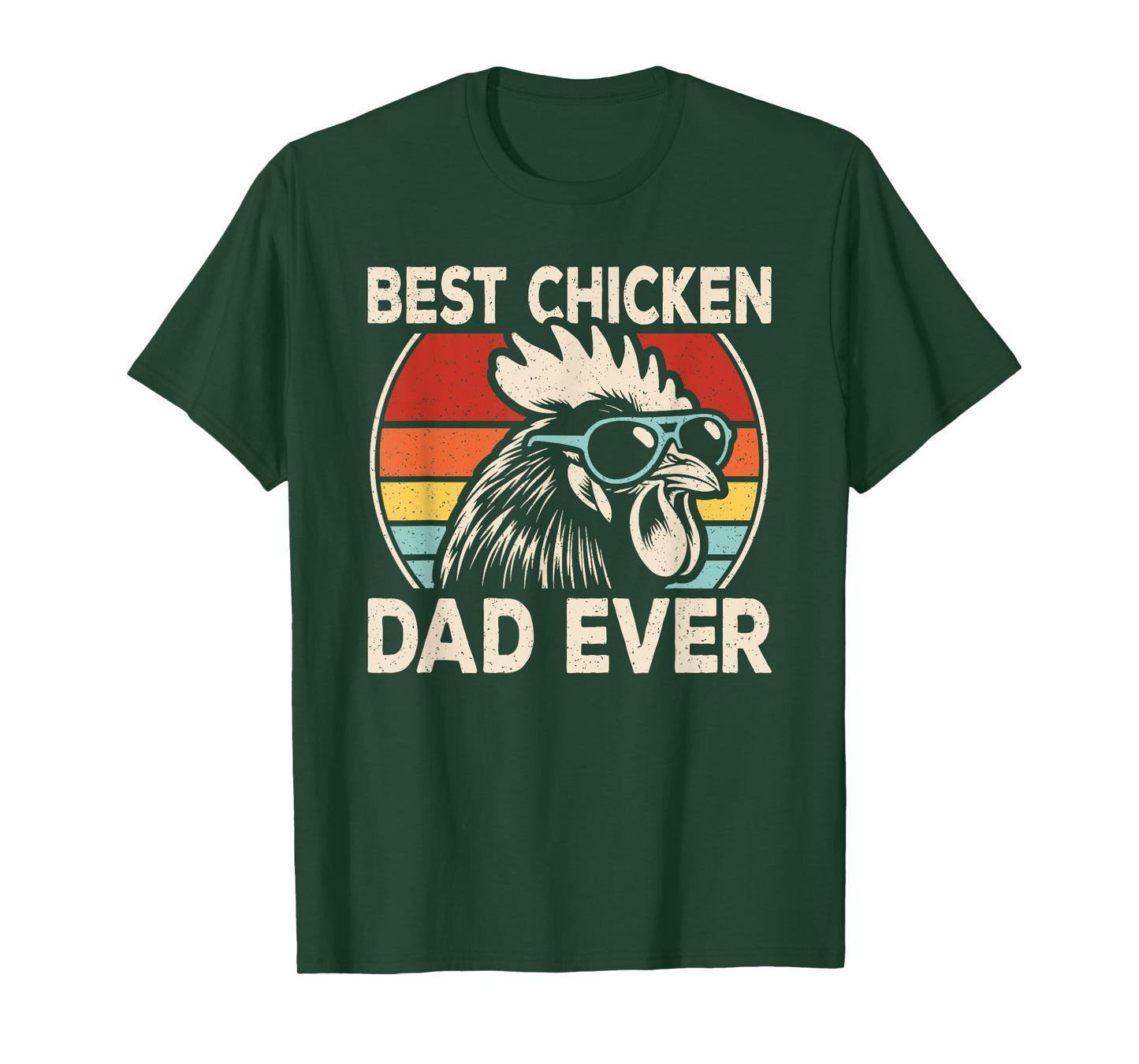 Best Chicken Dad Ever Retro Chicken Lover Rooster Men Boys T-Shirt