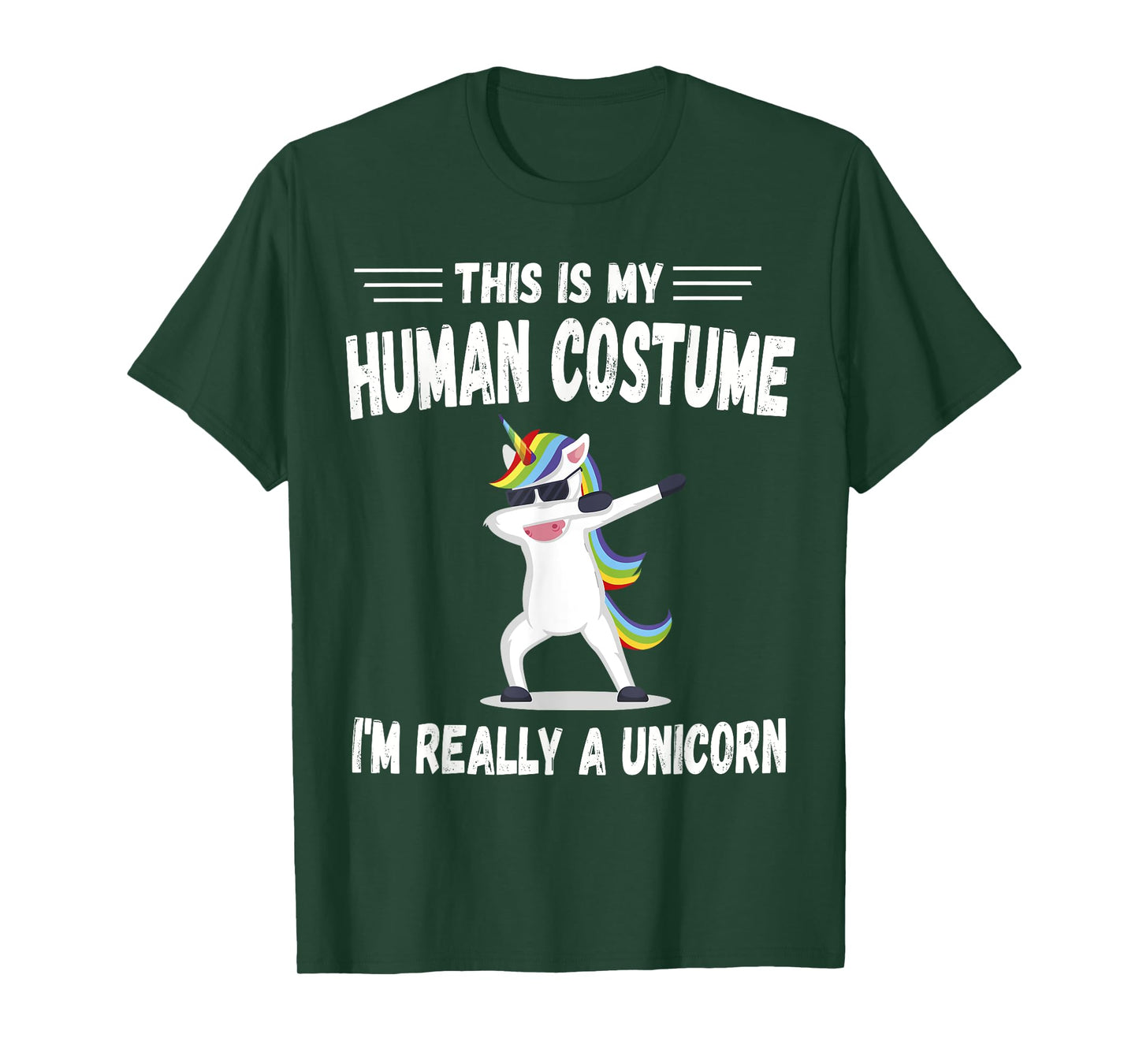 This Is My Human Costume I'm Really A Unicorn Cute T-Shirt